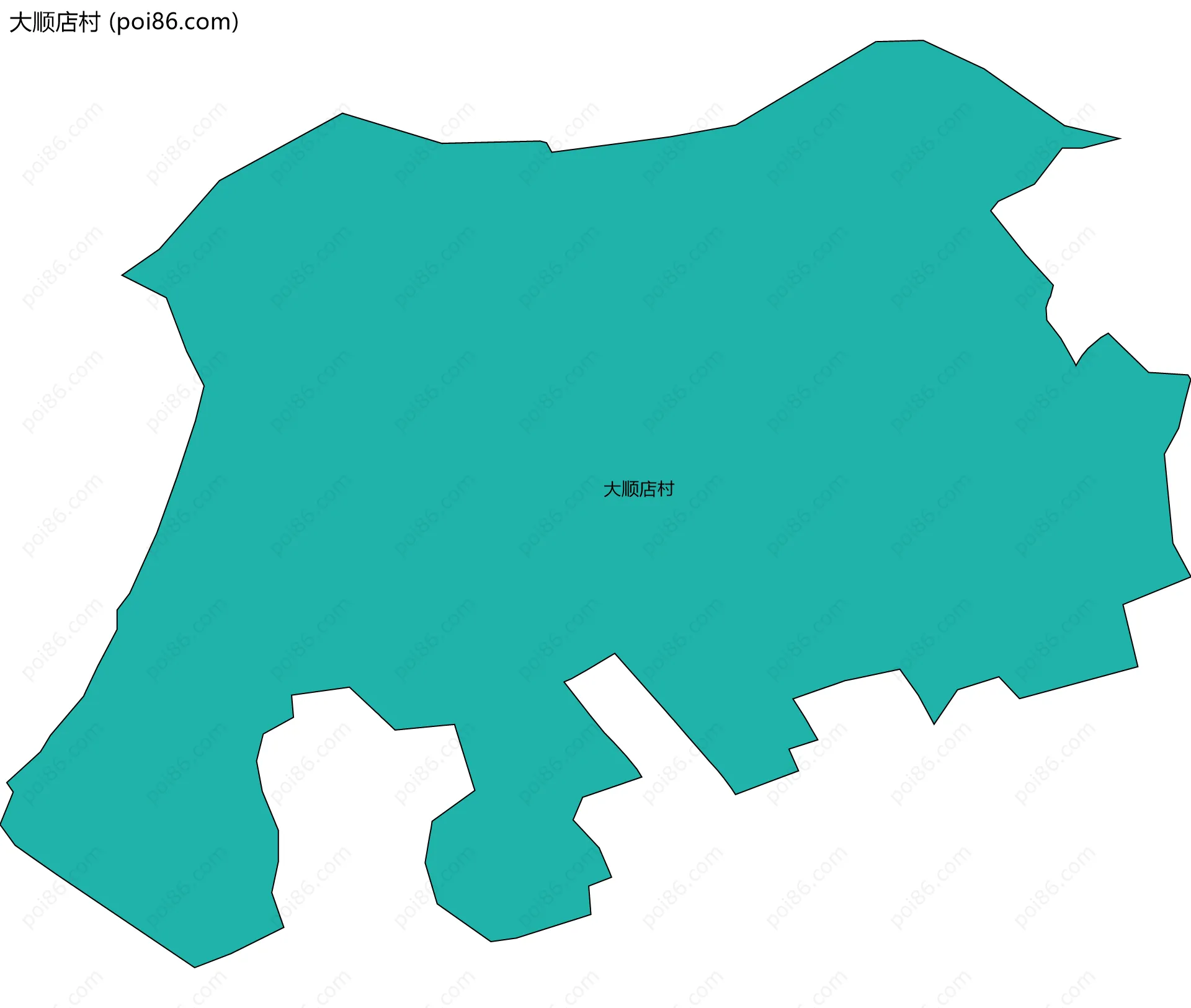 大顺店村边界地图