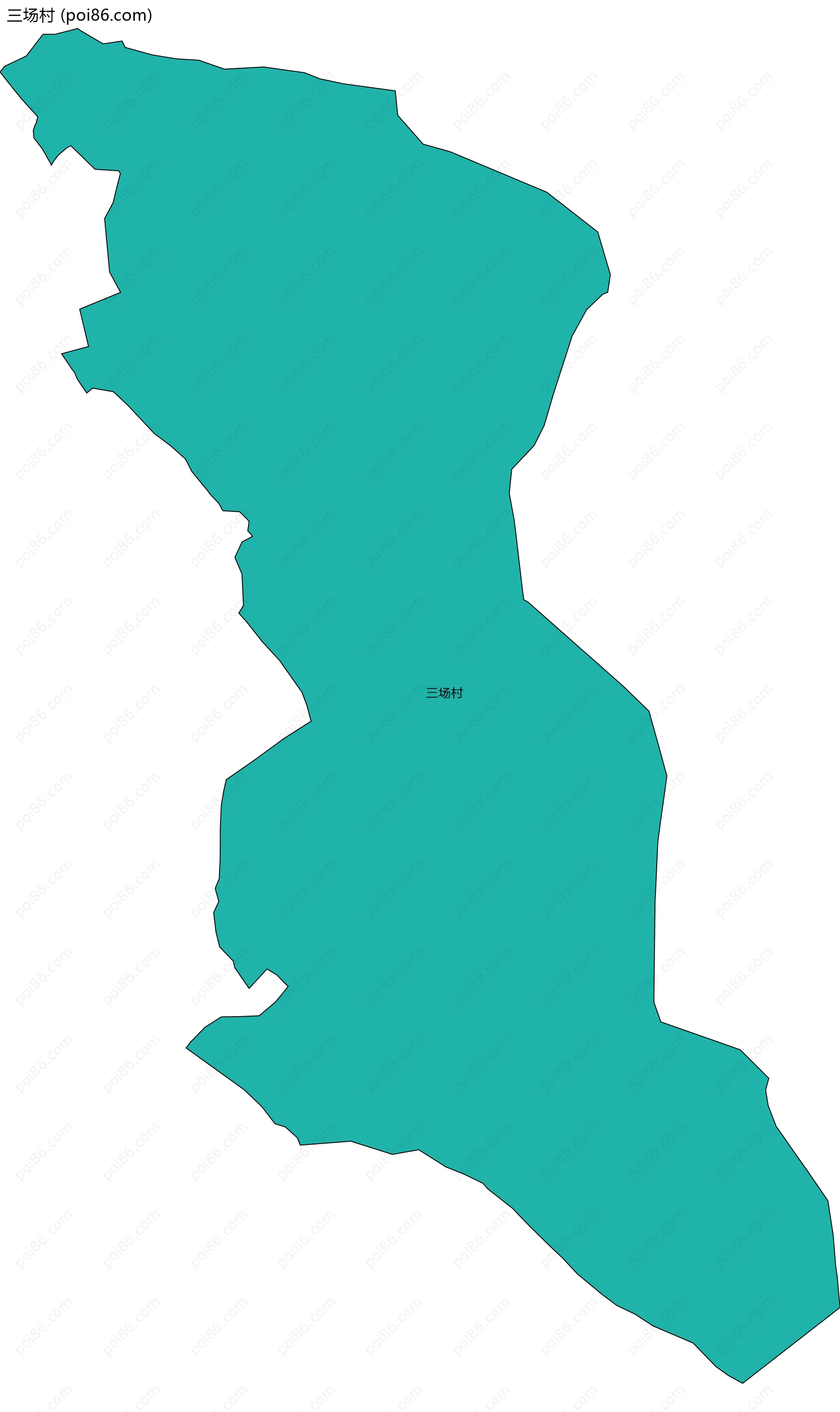 三场村边界地图