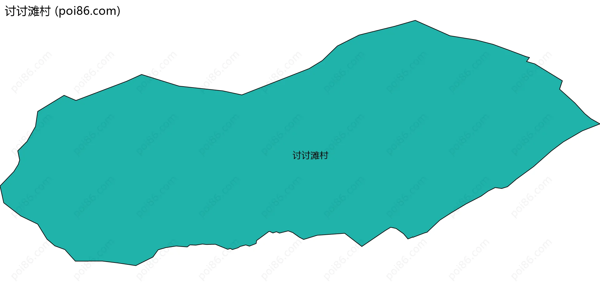 讨讨滩村边界地图