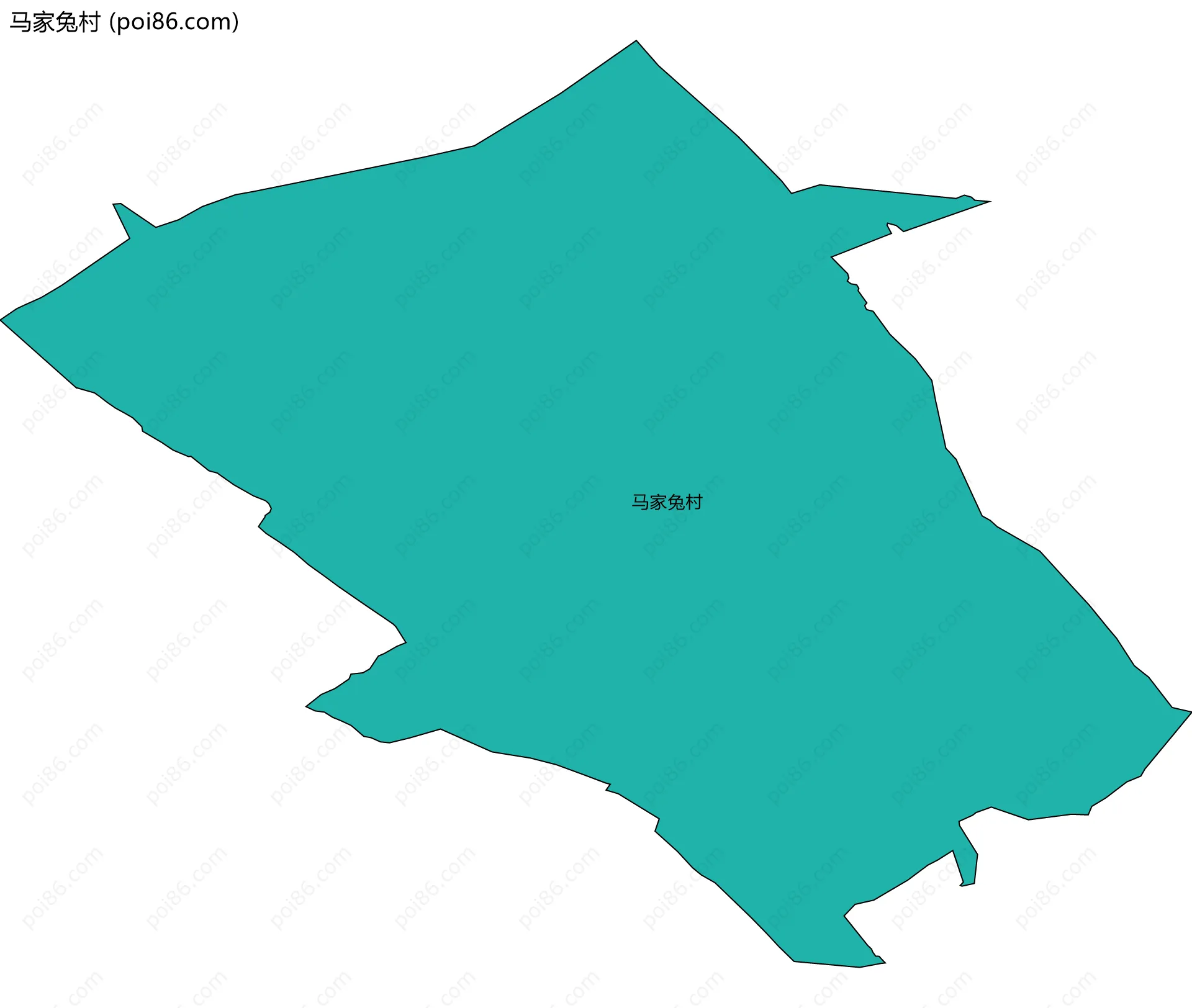 马家兔村边界地图