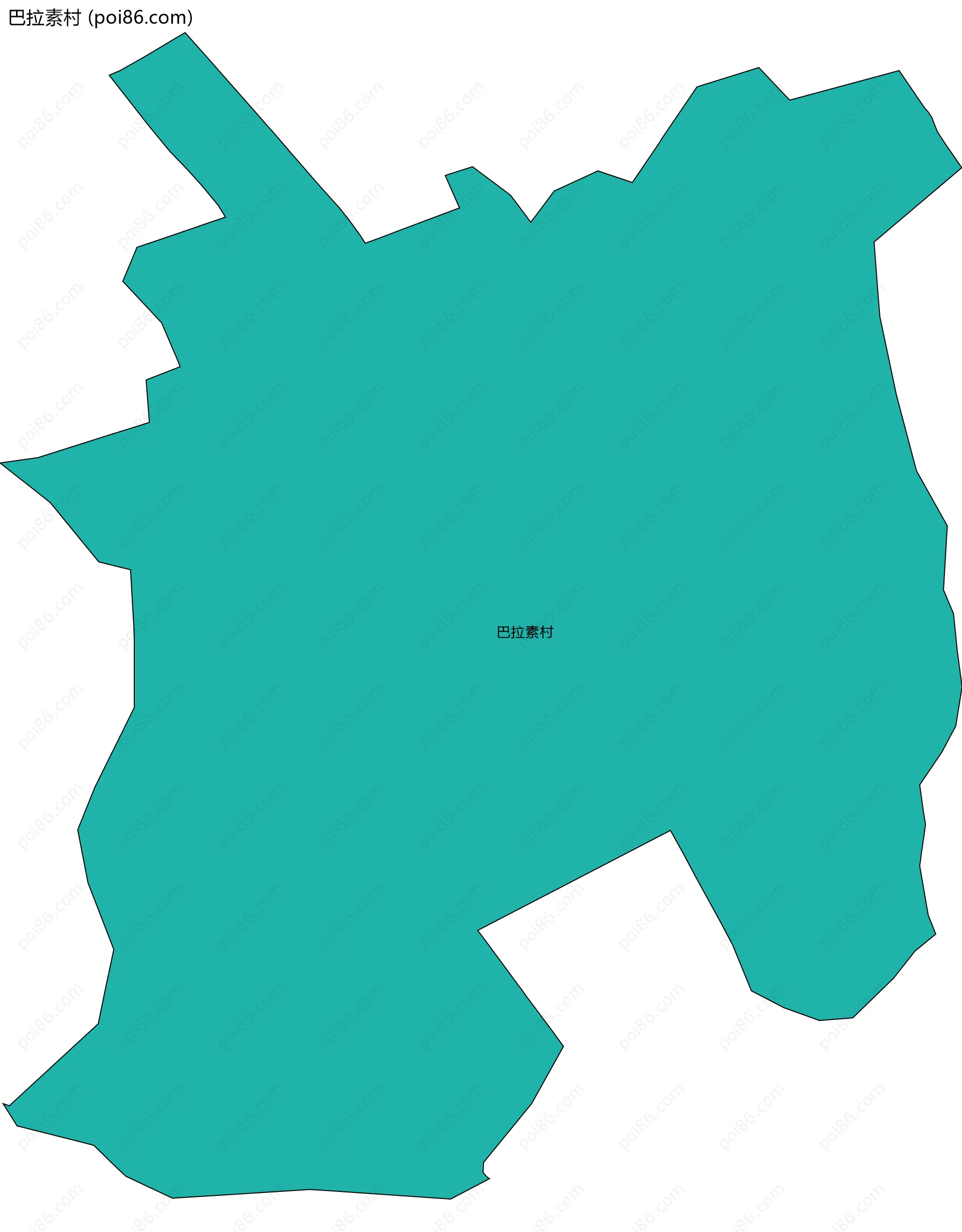 巴拉素村边界地图