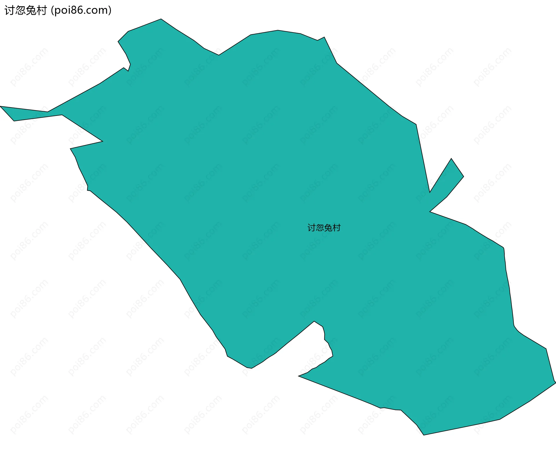 讨忽兔村边界地图