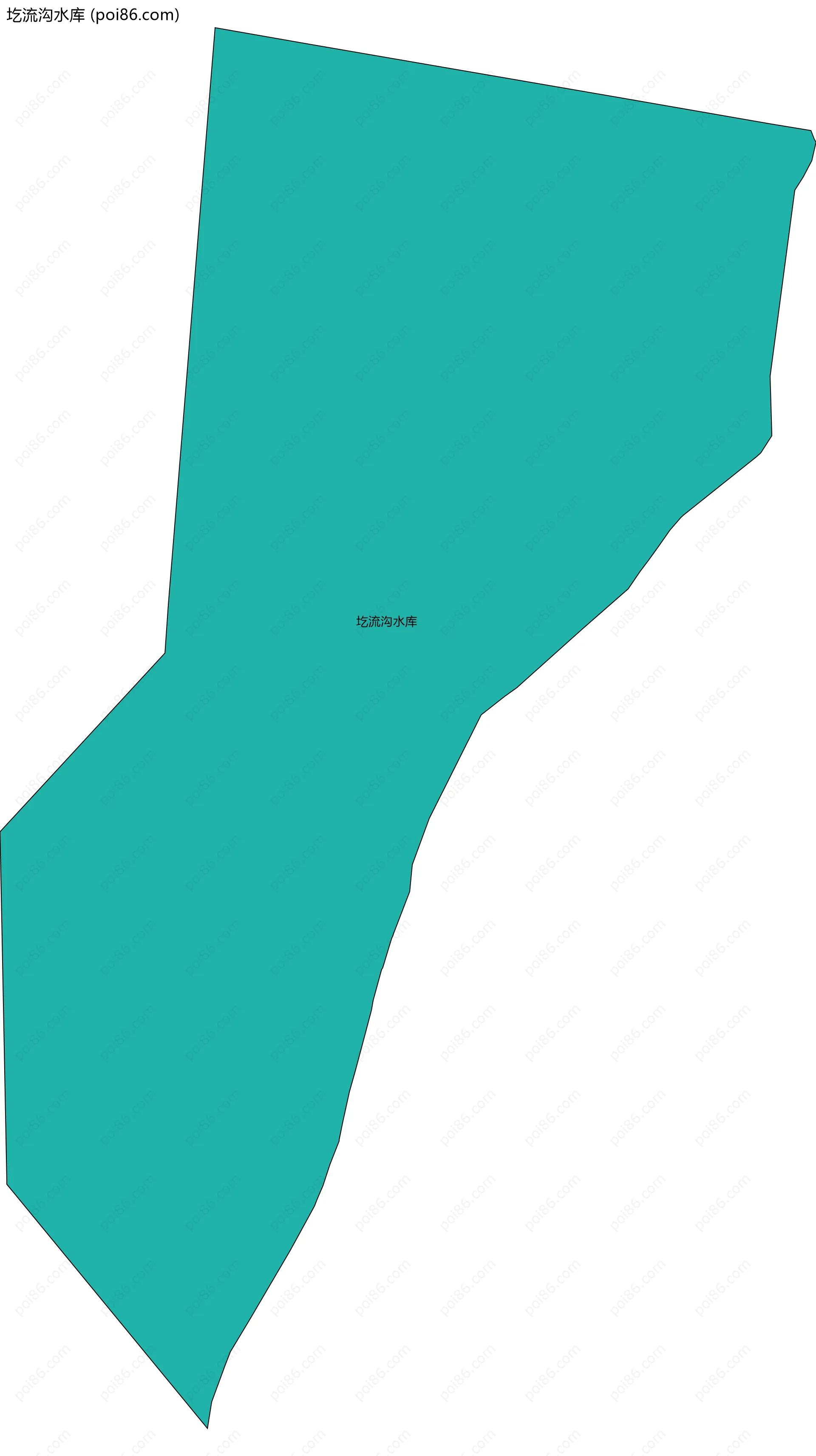 圪流沟水库边界地图