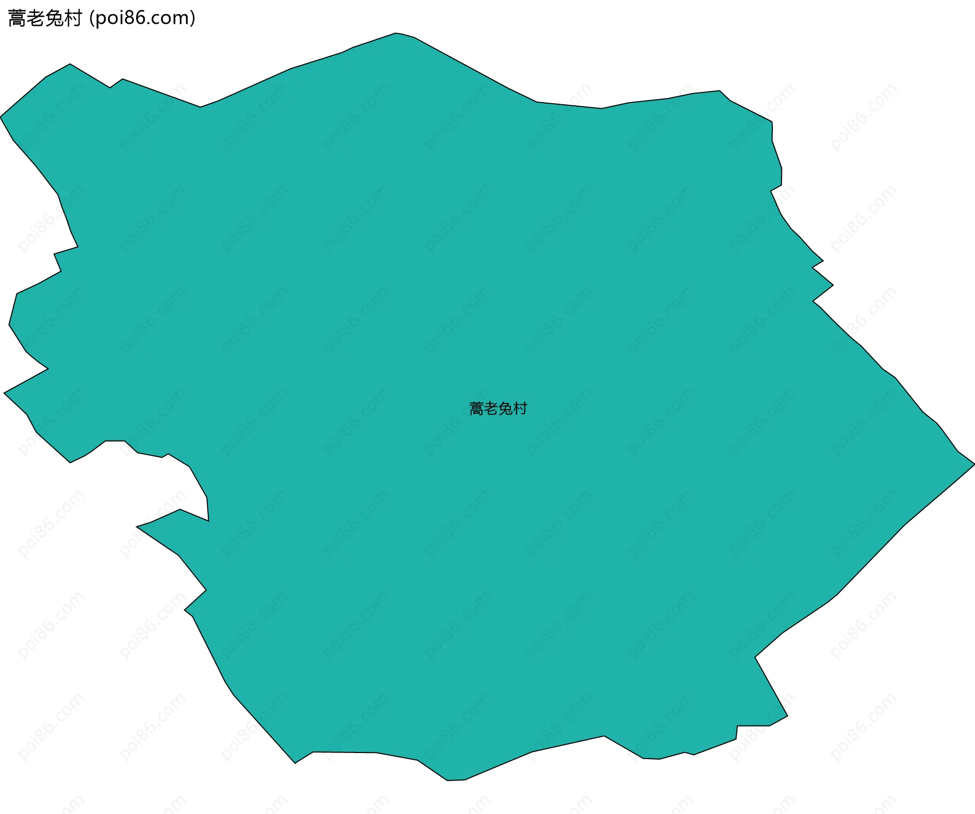 蒿老兔村边界地图