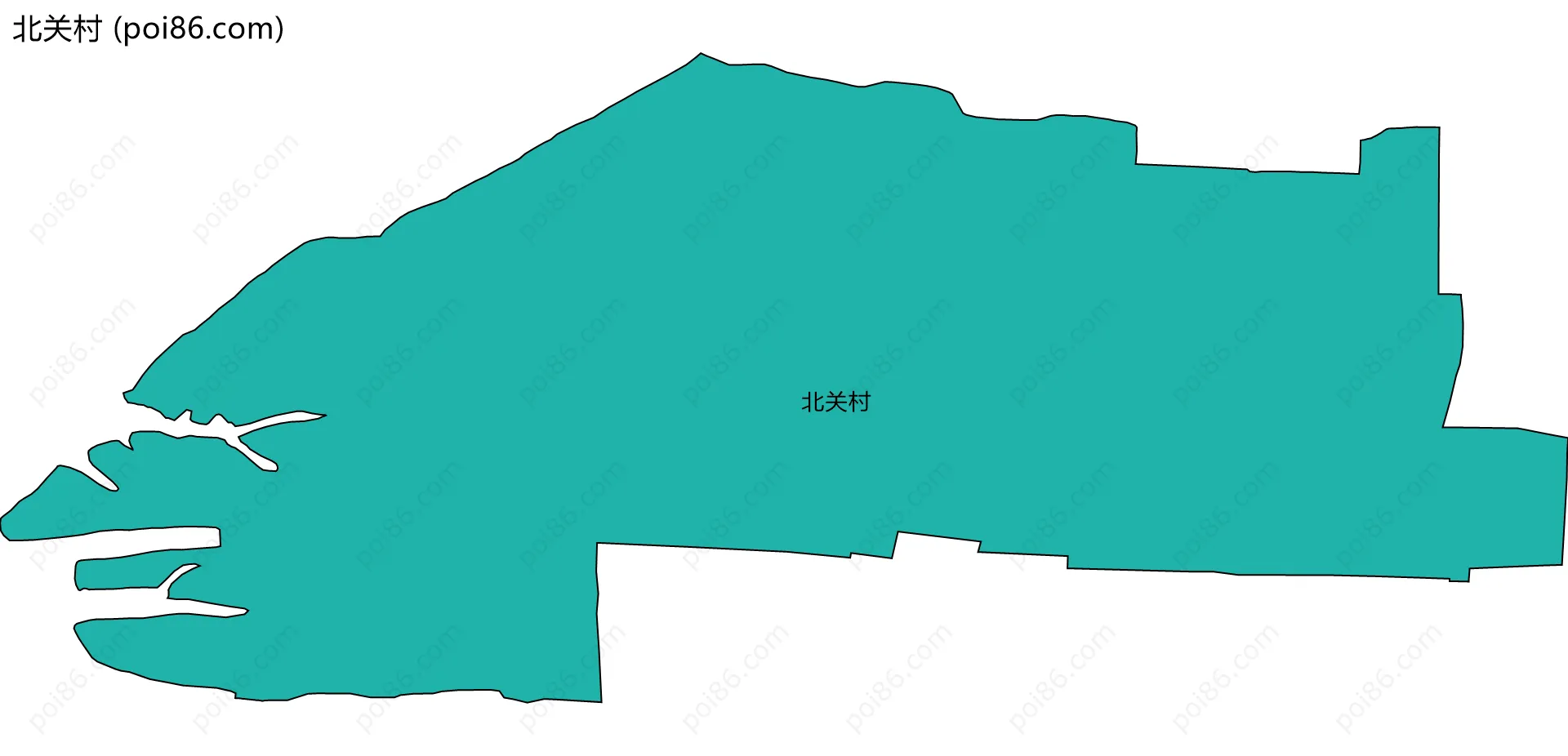 北关村边界地图