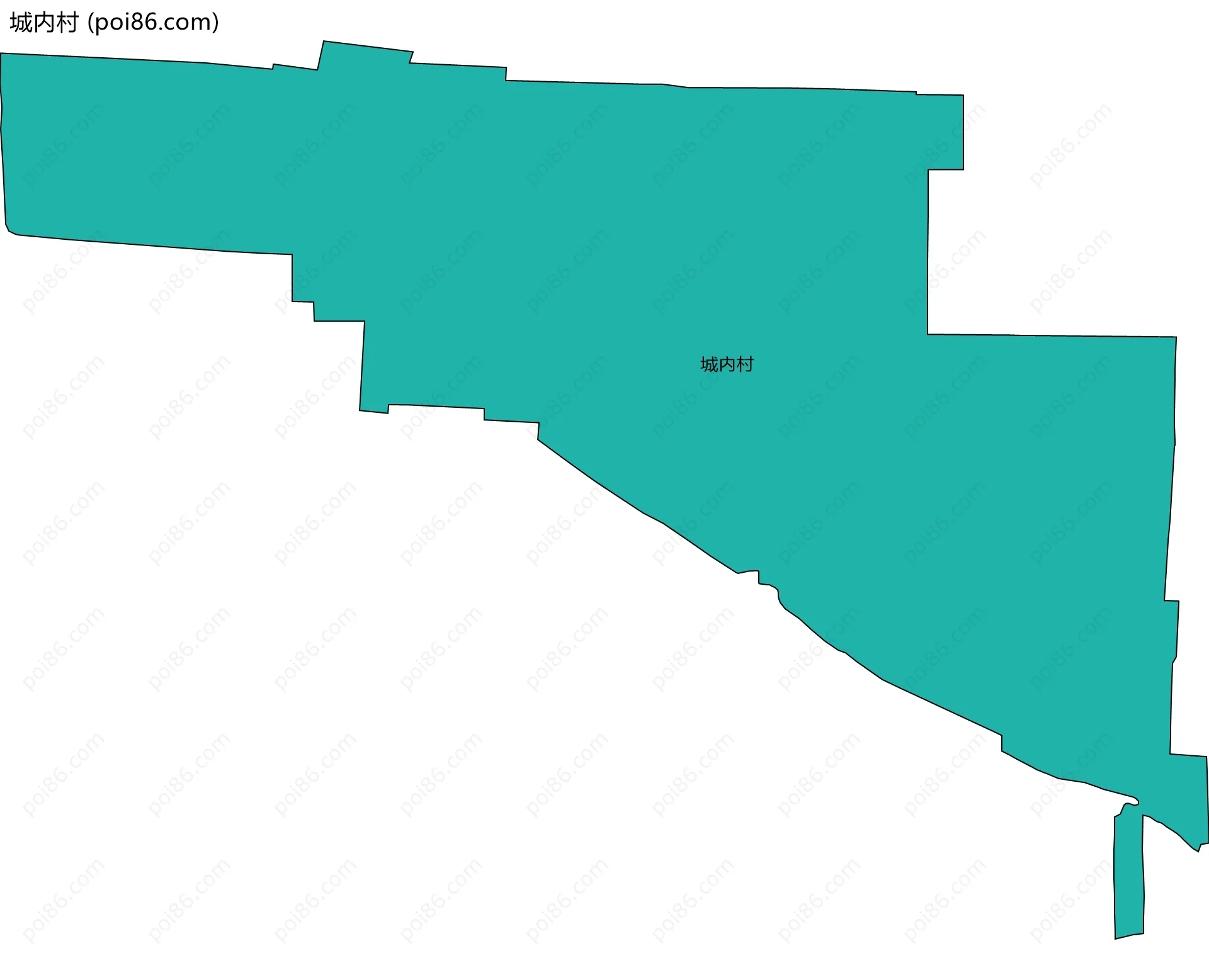 城内村边界地图