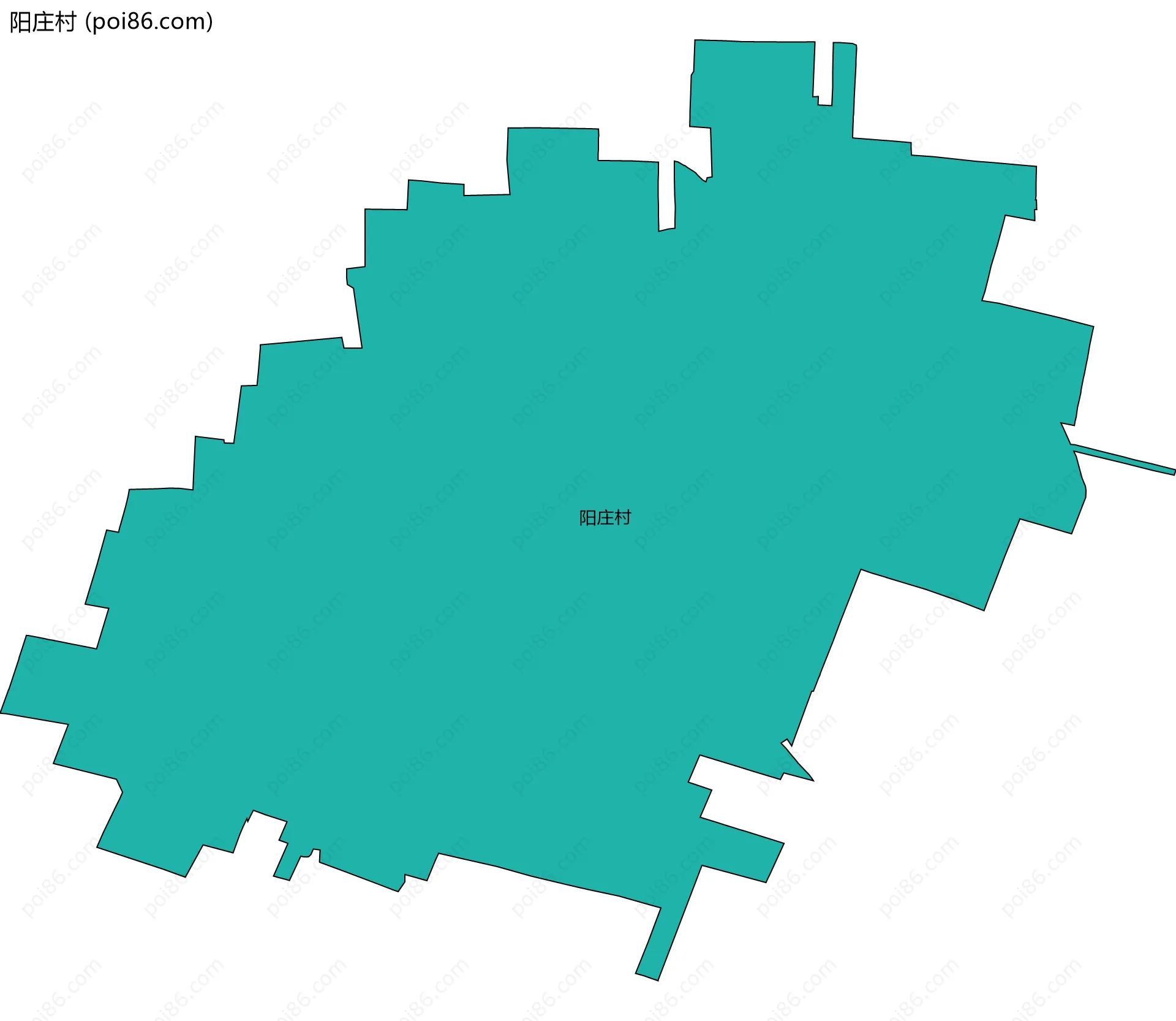 阳庄村边界地图