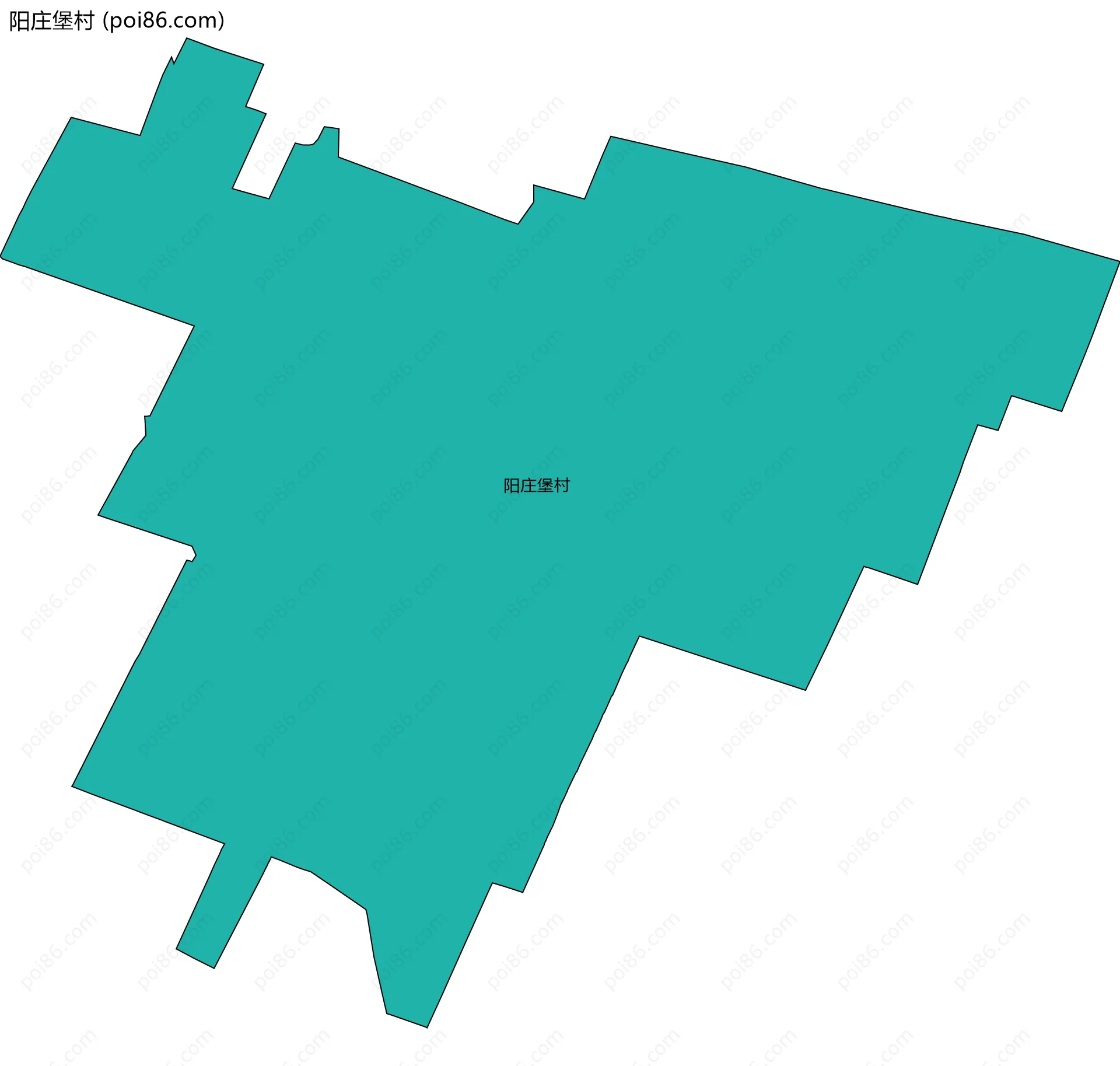 阳庄堡村边界地图