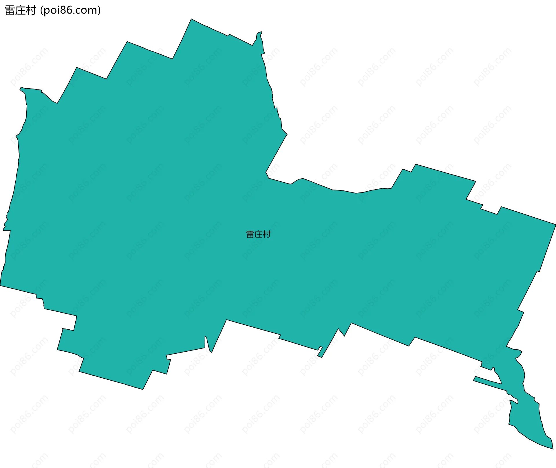 雷庄村边界地图