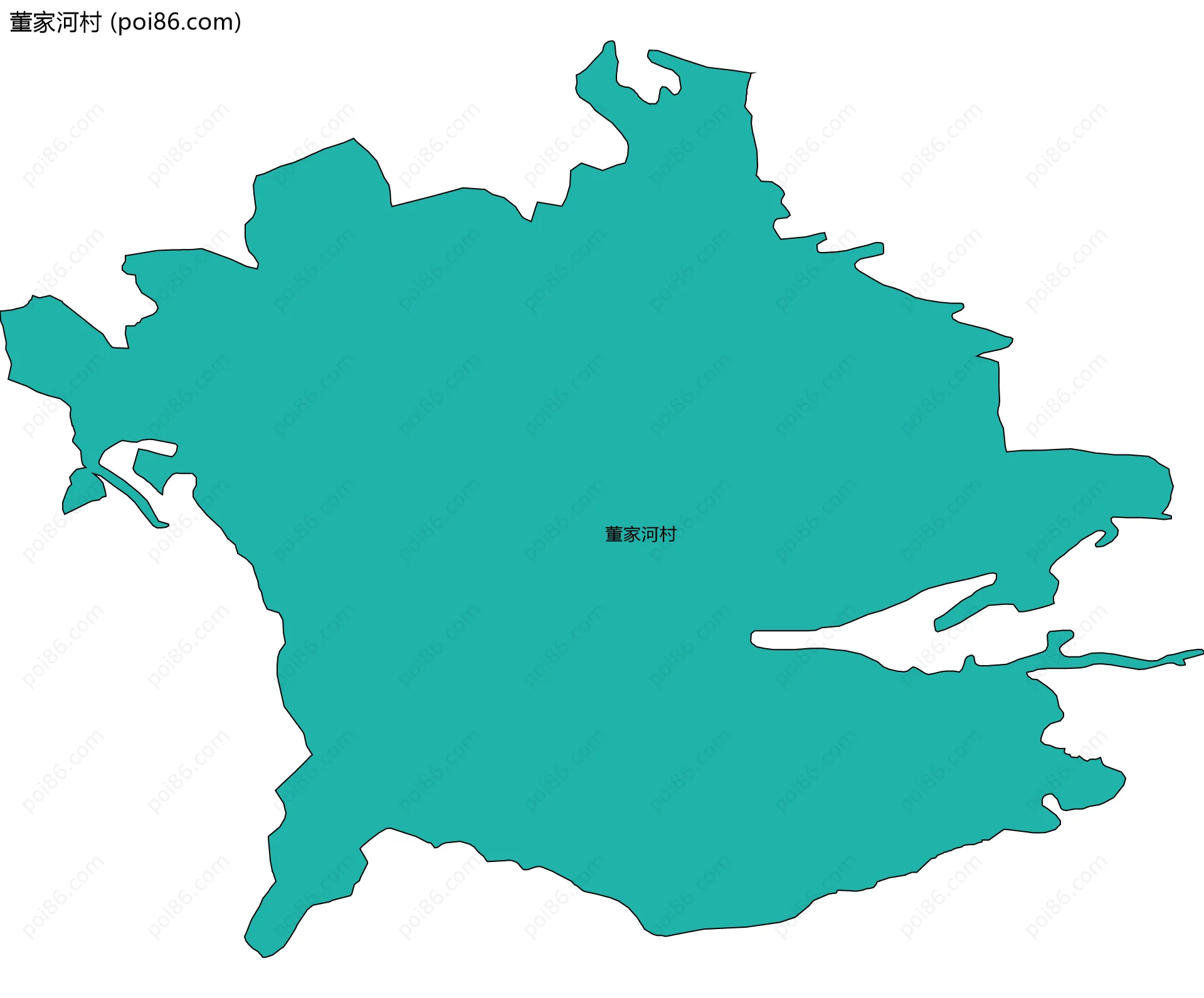 董家河村边界地图