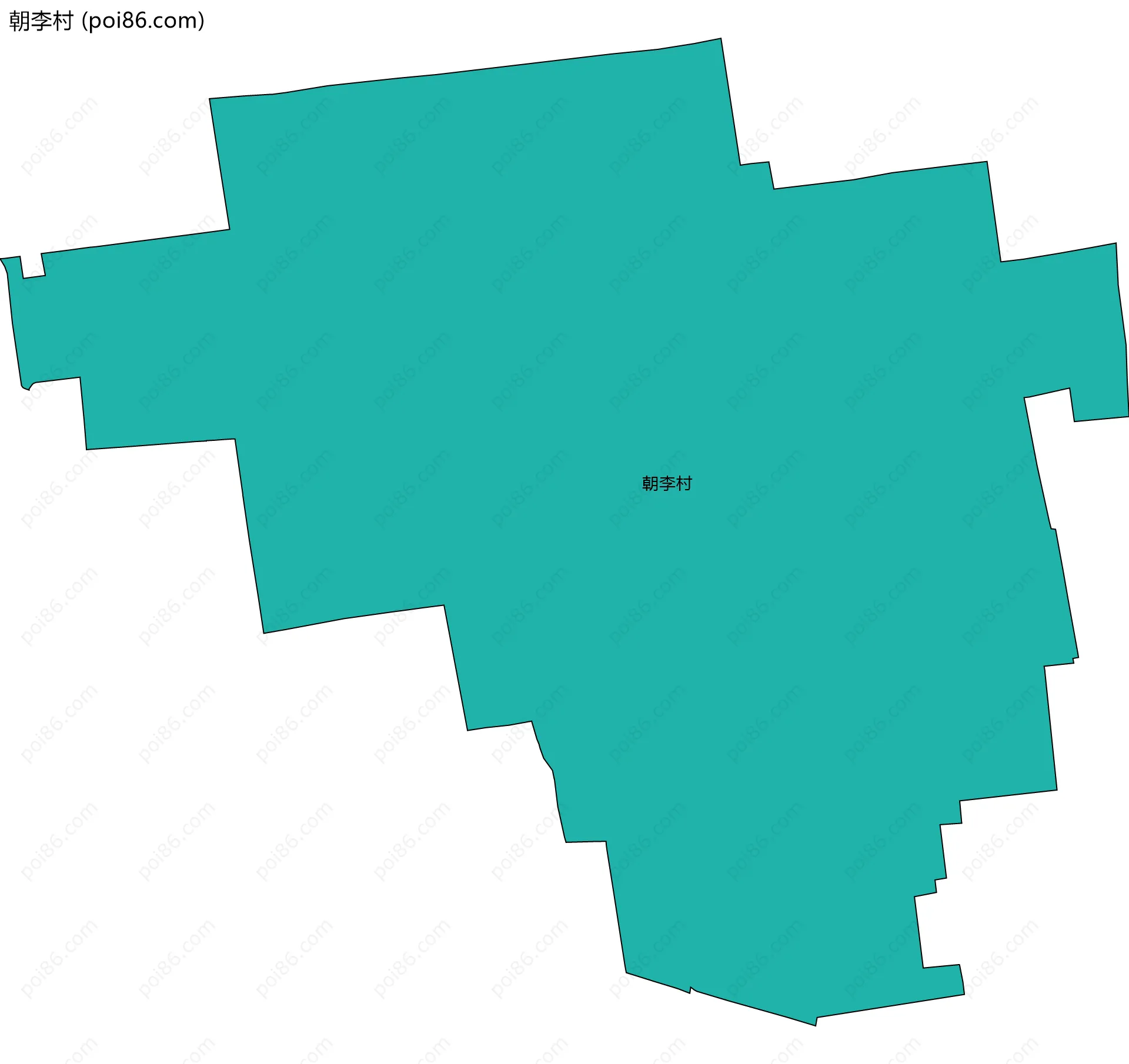 朝李村边界地图
