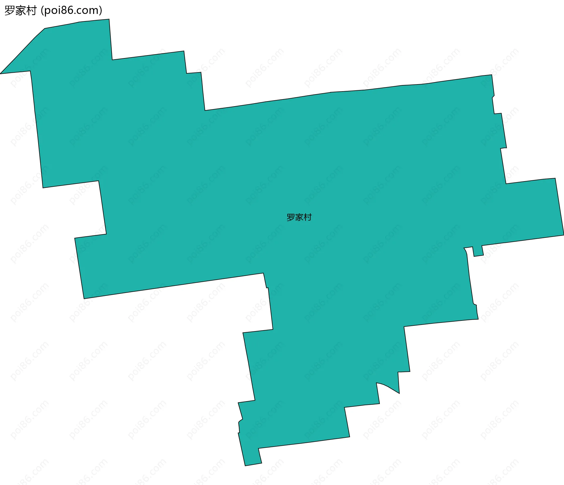罗家村边界地图