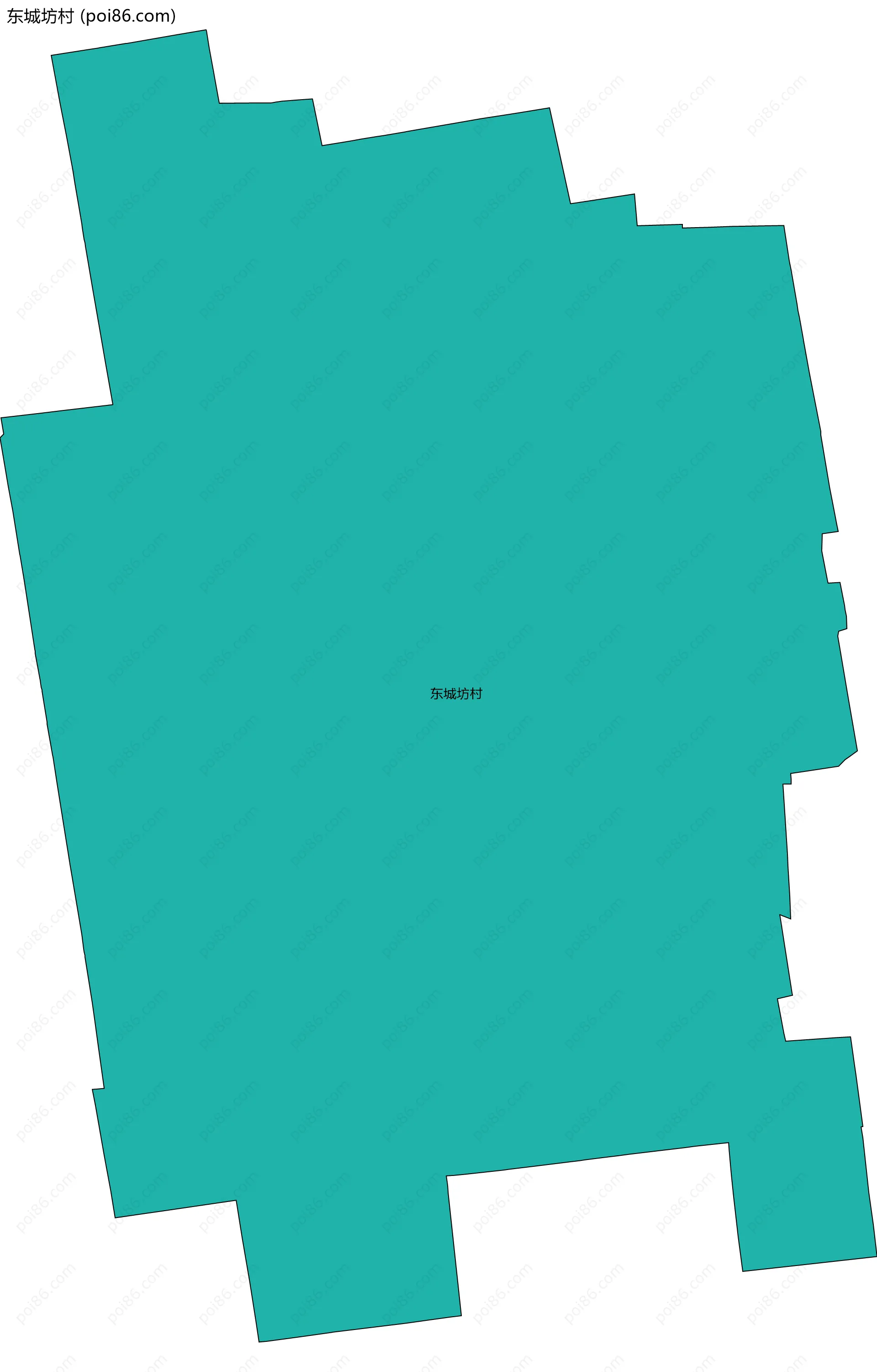 东城坊村边界地图