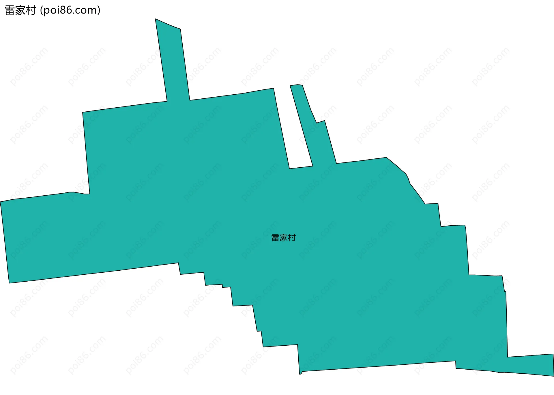 雷家村边界地图