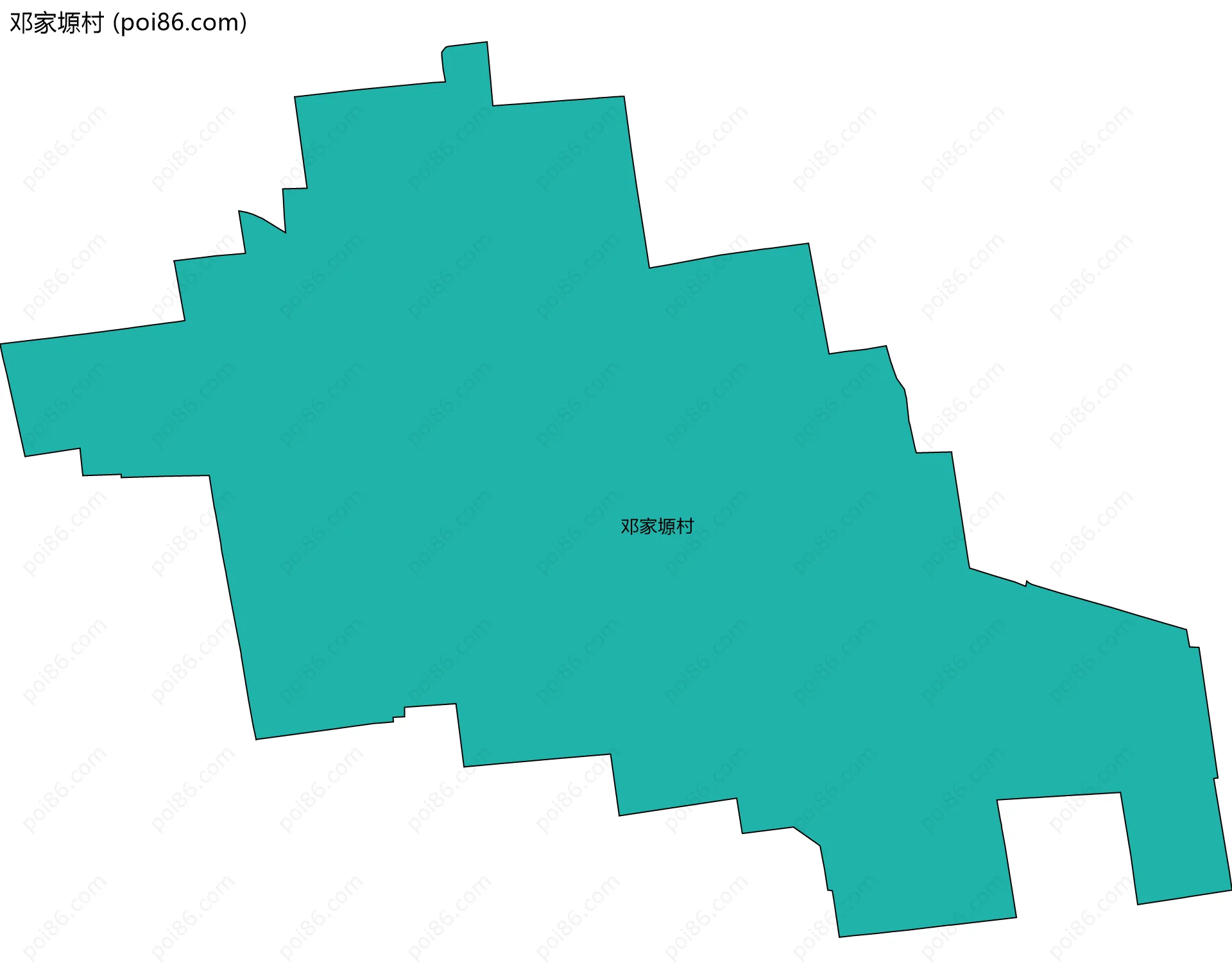 邓家塬村边界地图