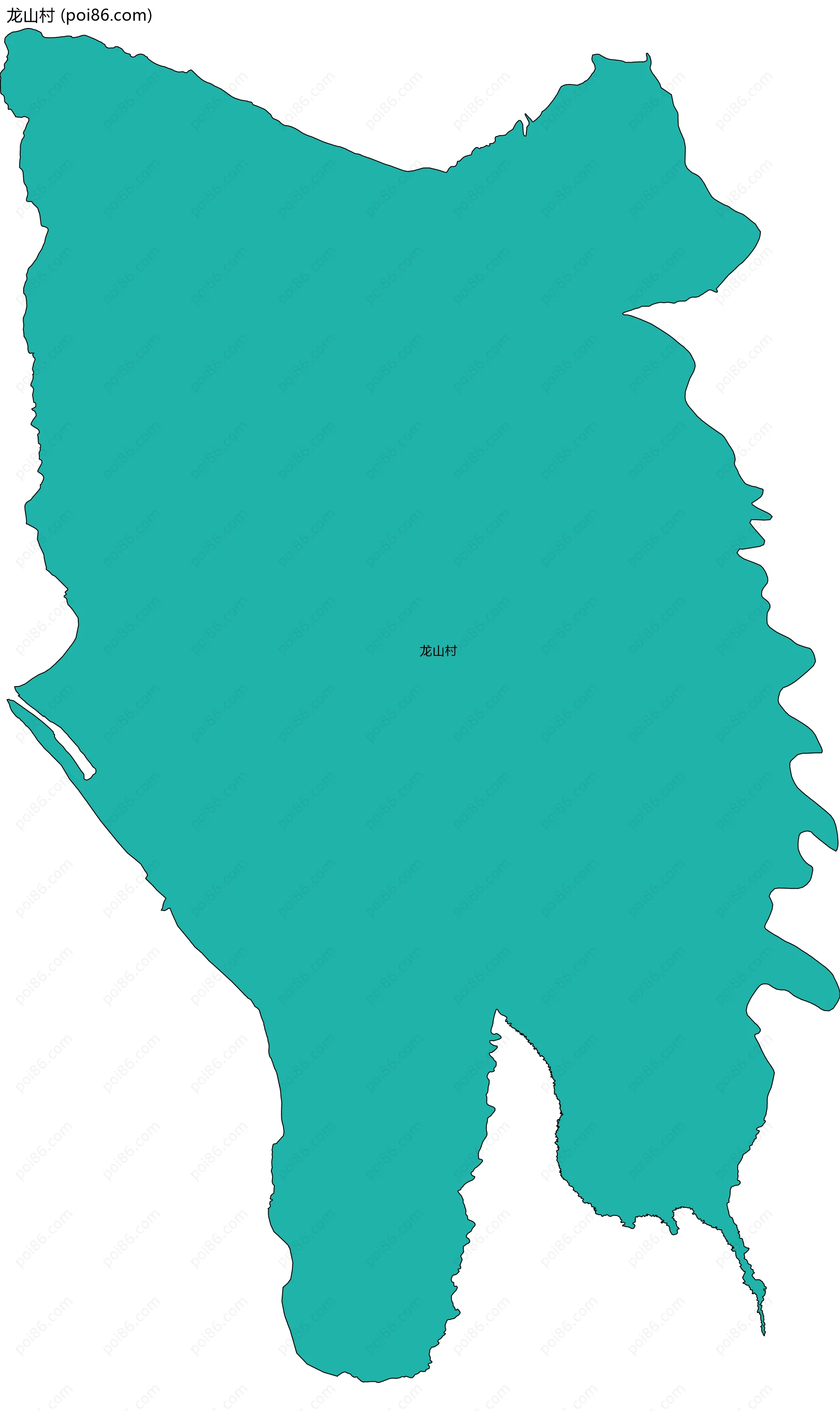 龙山村边界地图