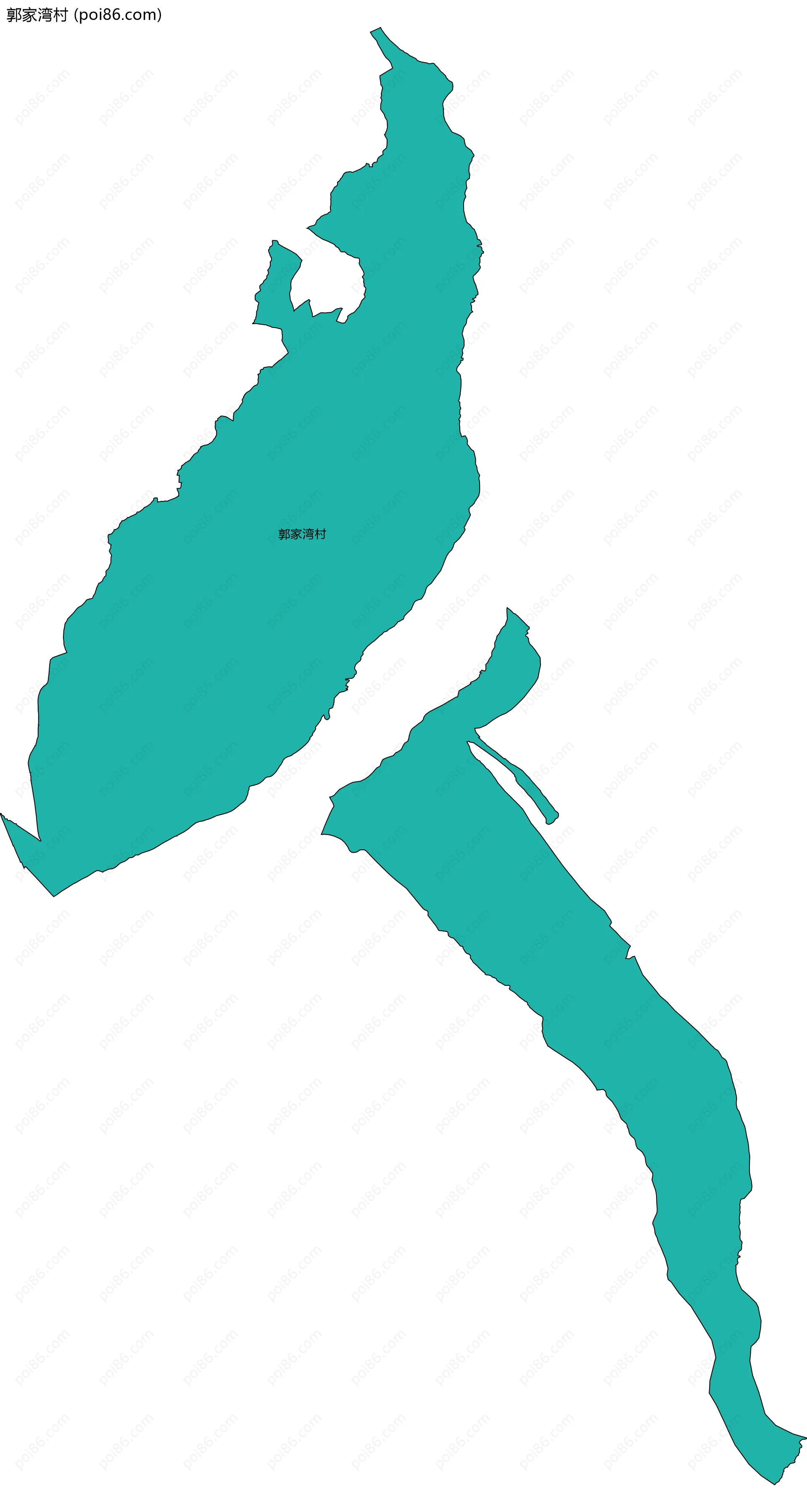 郭家湾村边界地图