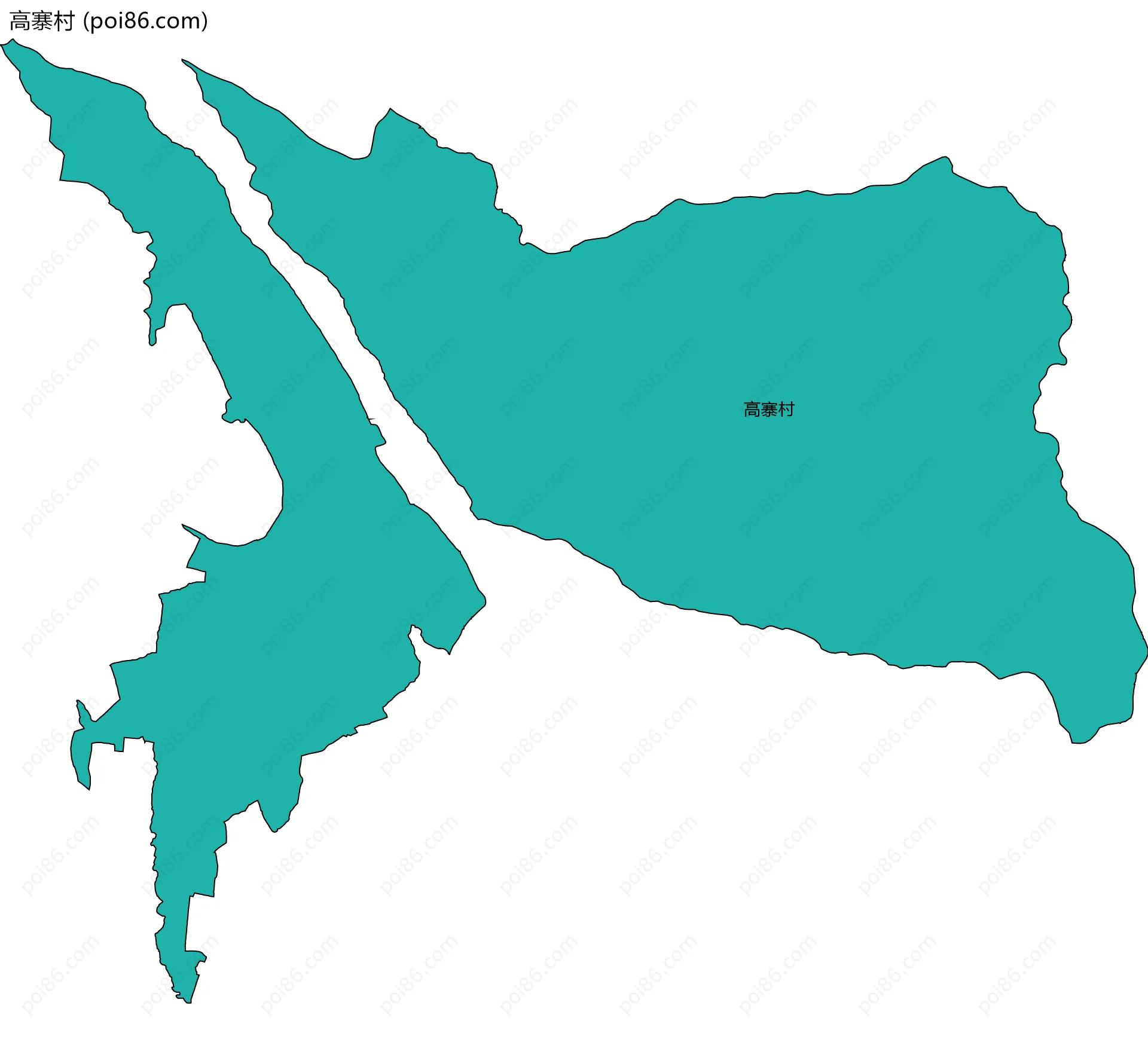 高寨村边界地图