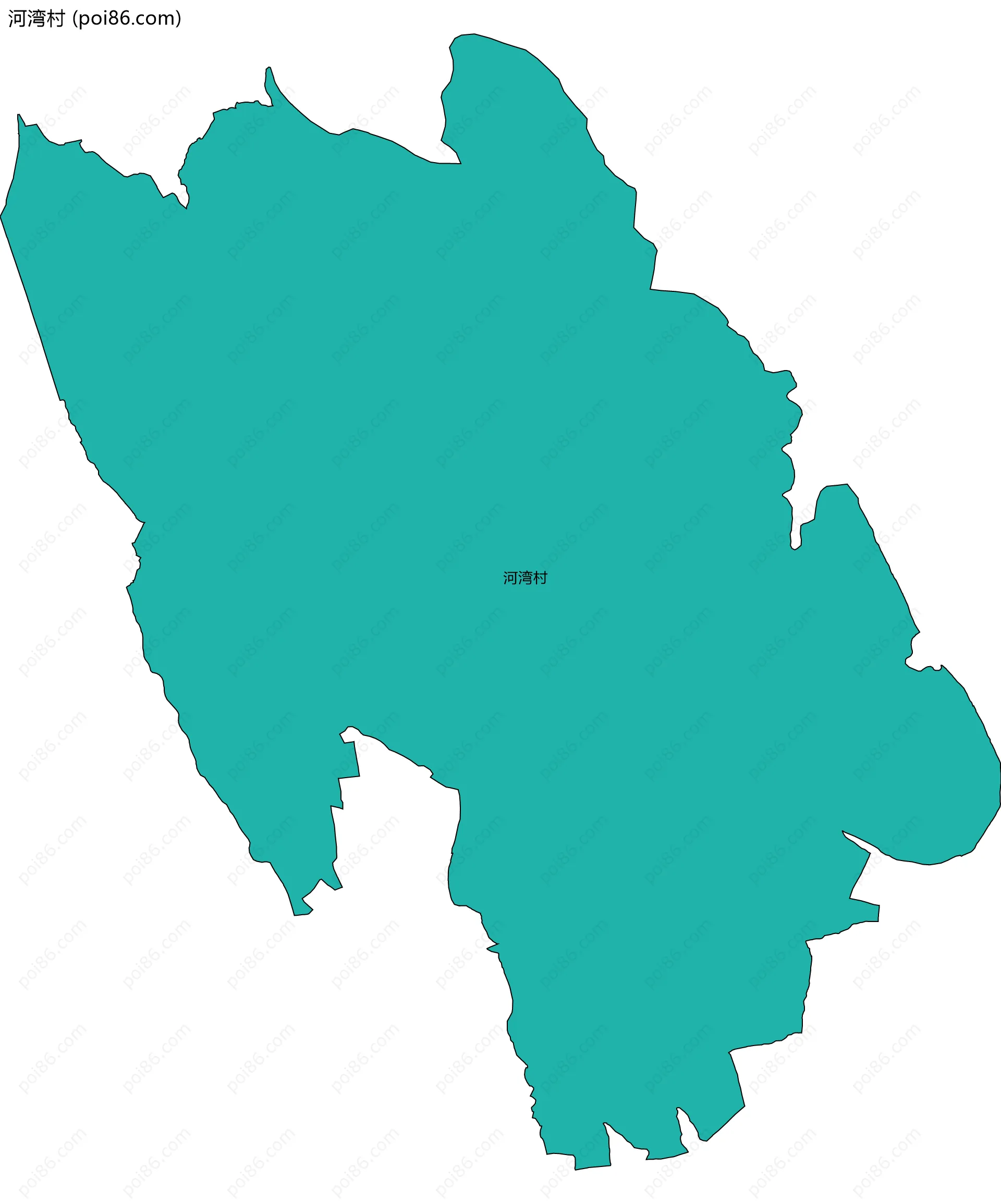 河湾村边界地图