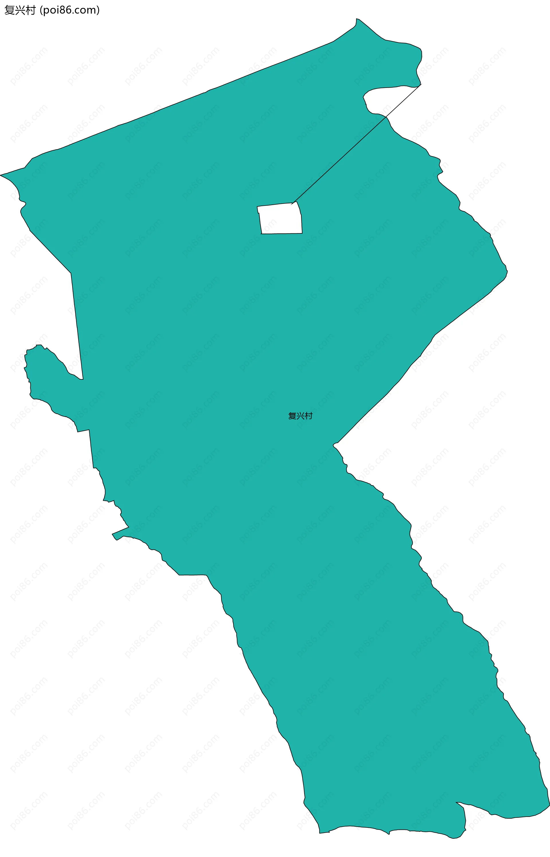 复兴村边界地图