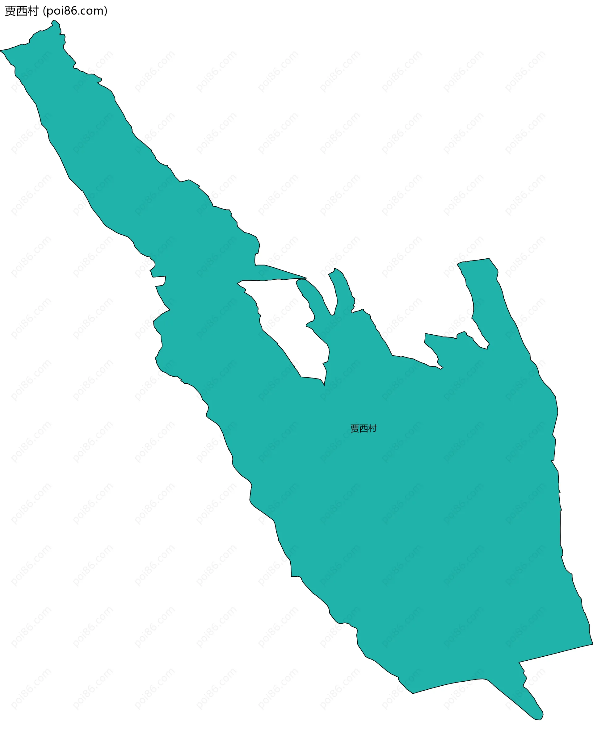 贾西村边界地图