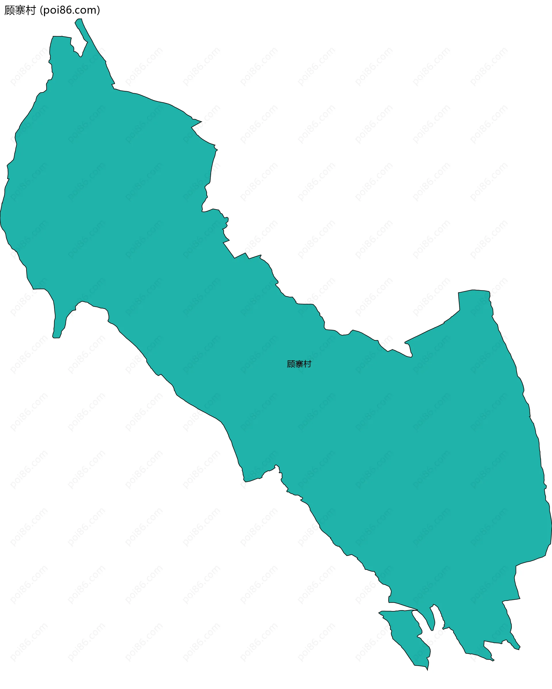 顾寨村边界地图