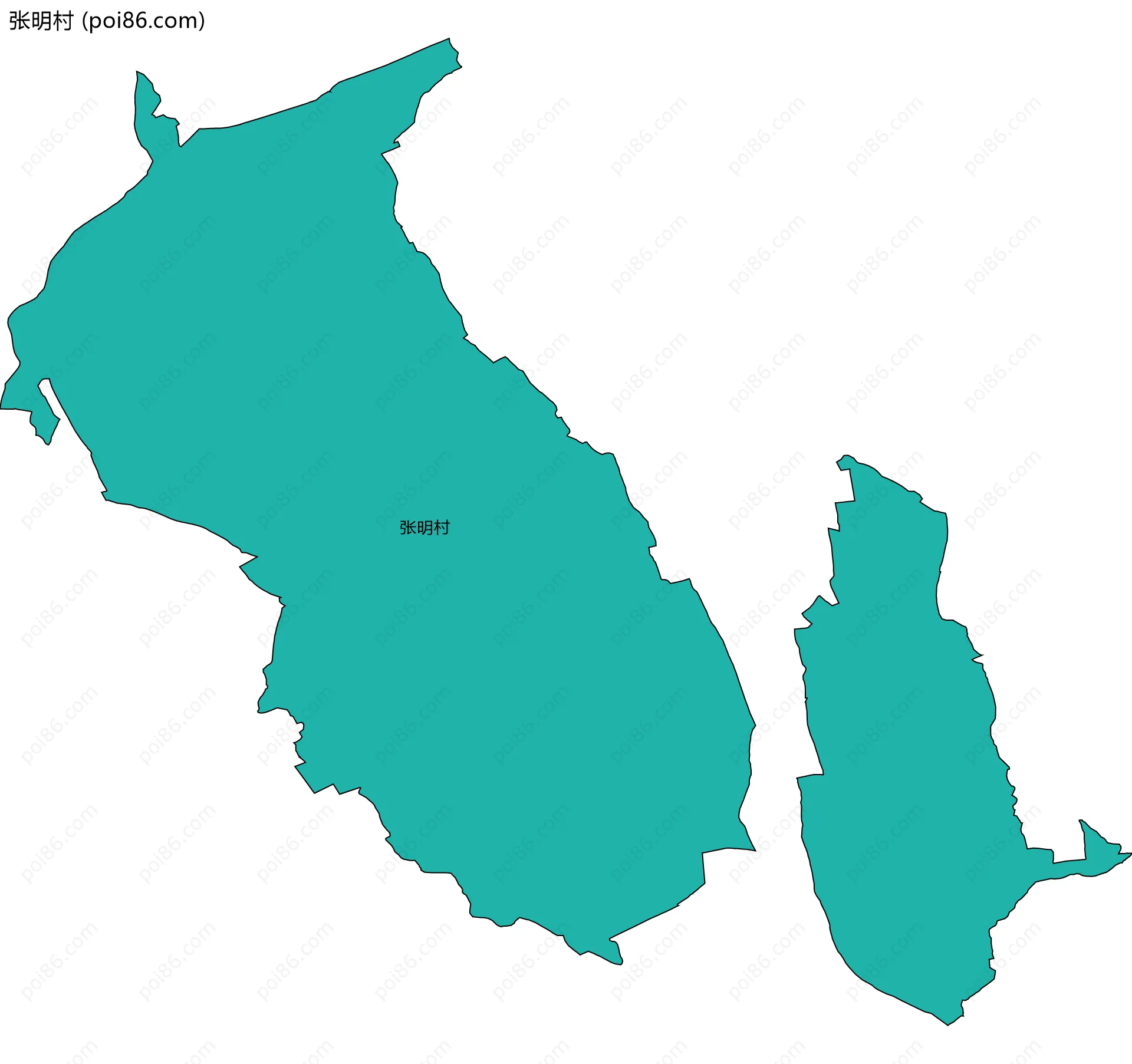 张明村边界地图