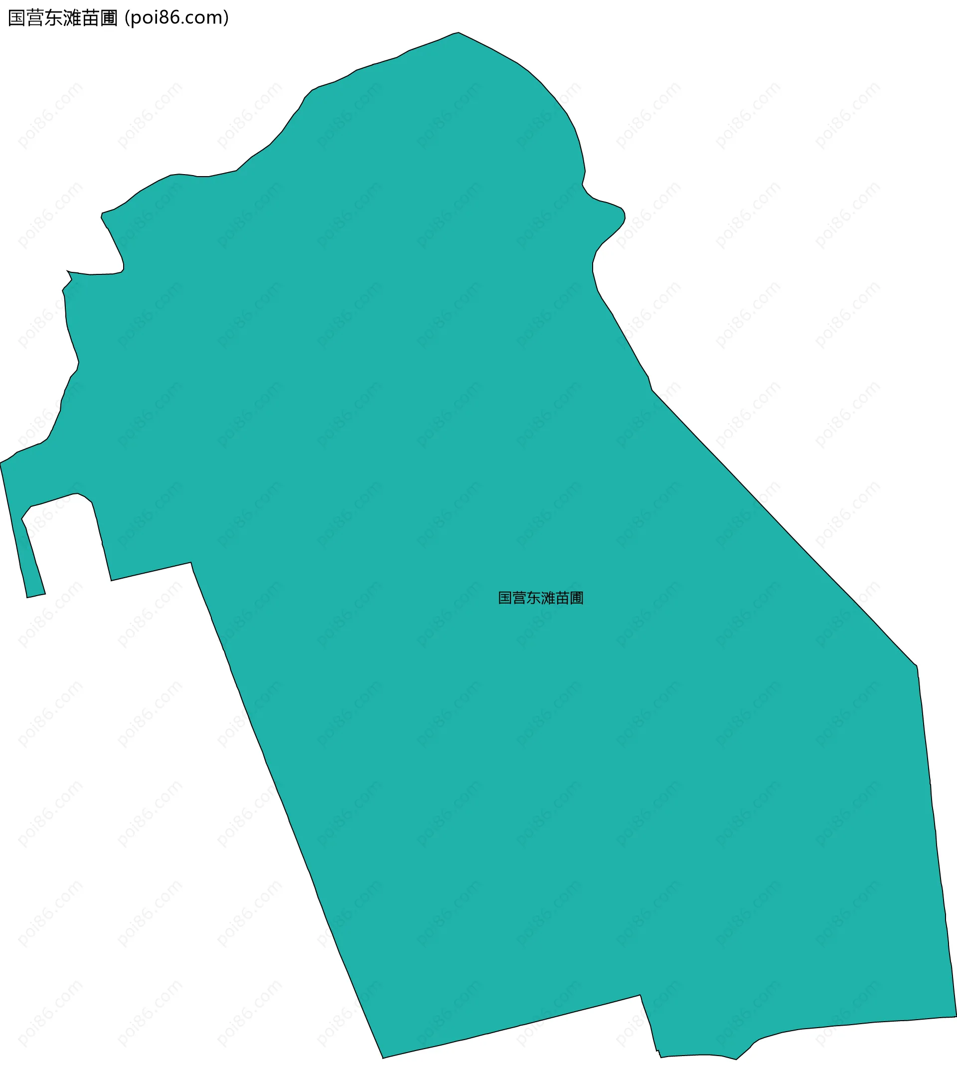国营东滩苗圃边界地图