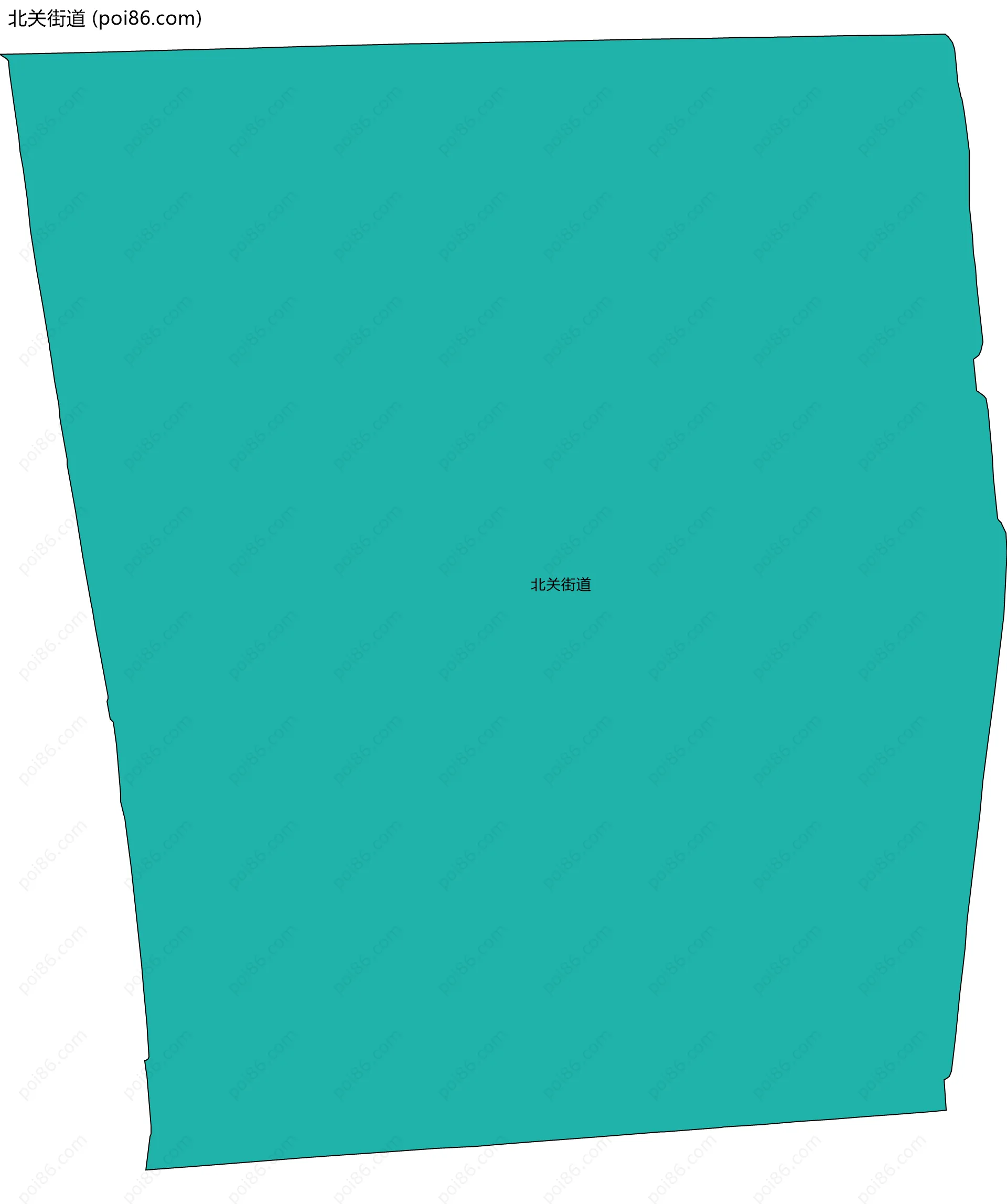 北关街道边界地图(五级行政区划)