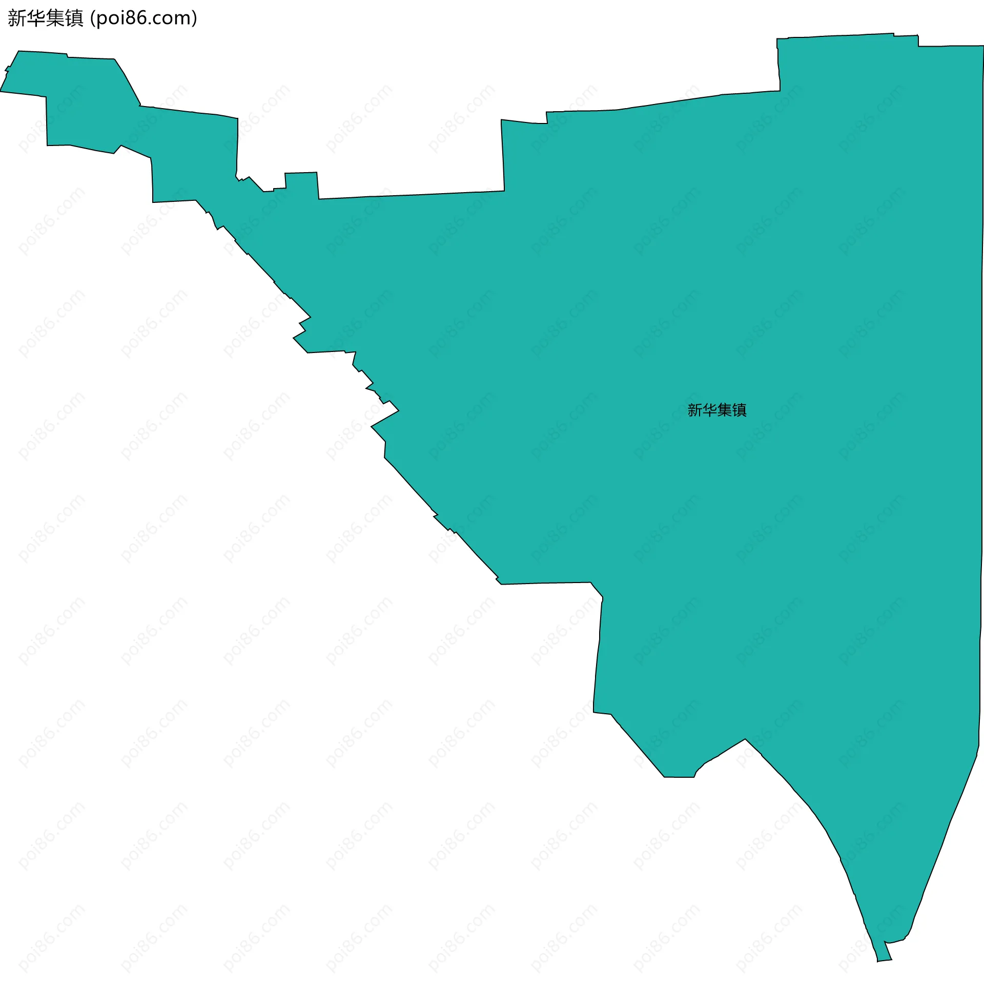 新华集镇边界地图