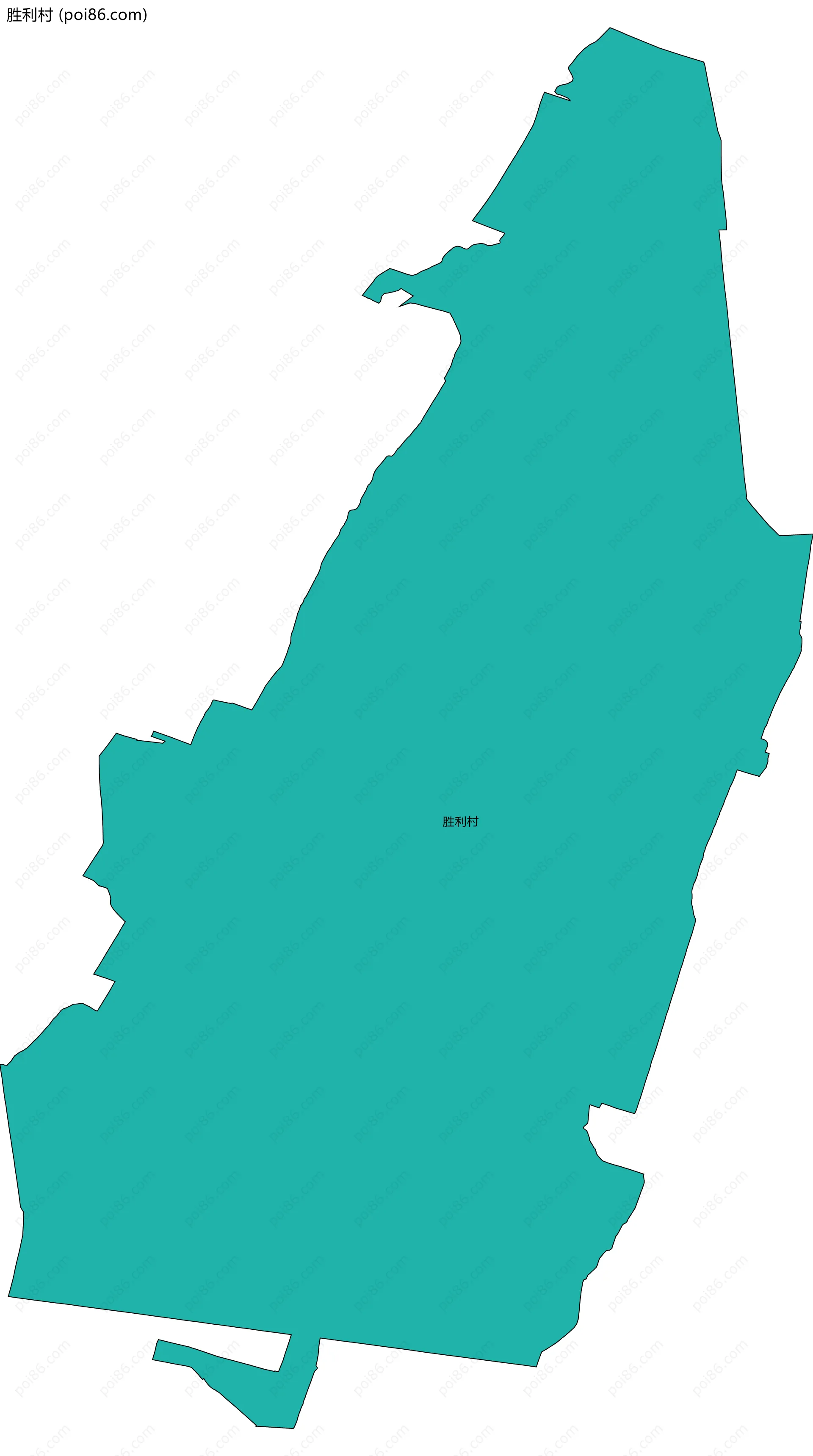 胜利村边界地图