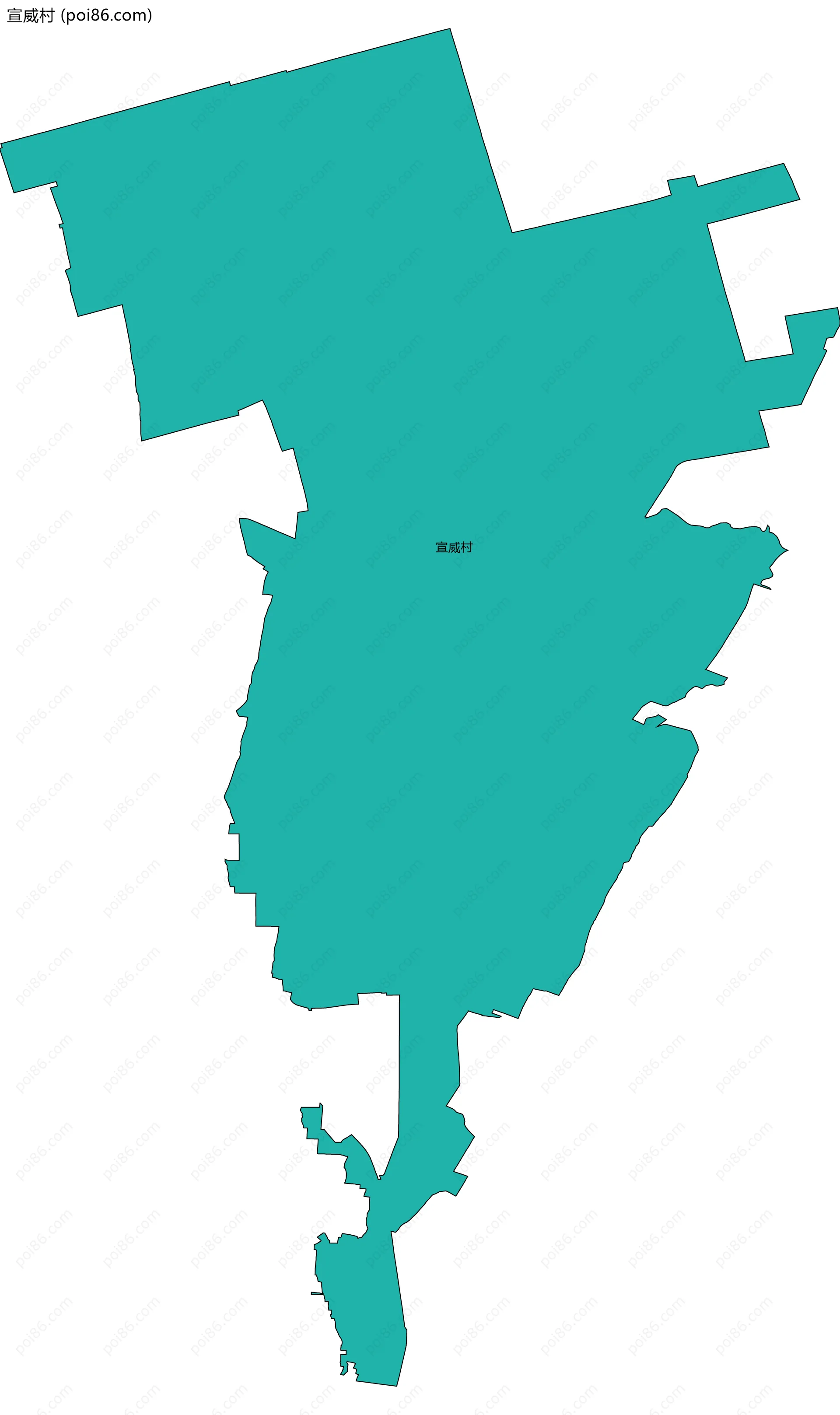 宣威村边界地图