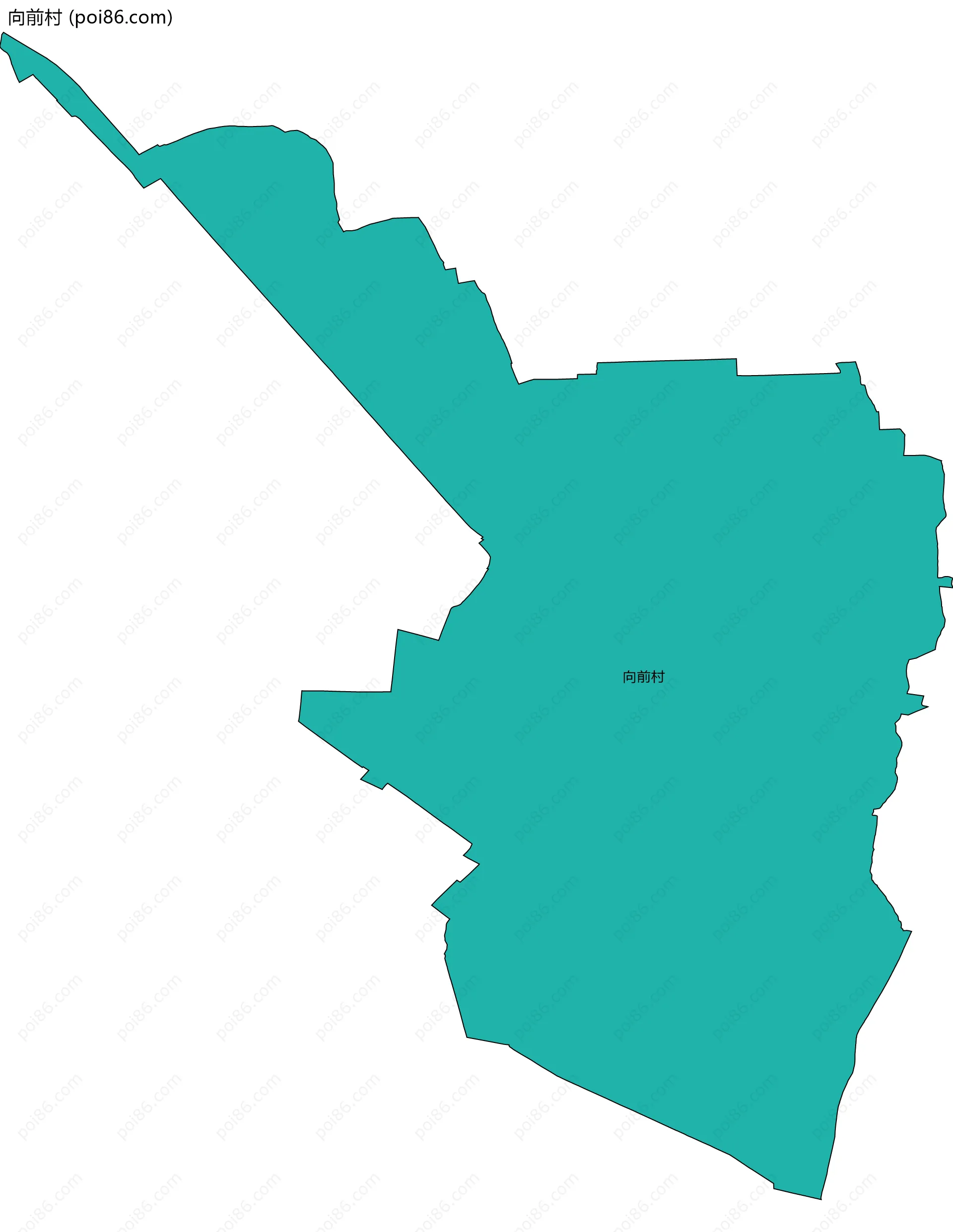 向前村边界地图
