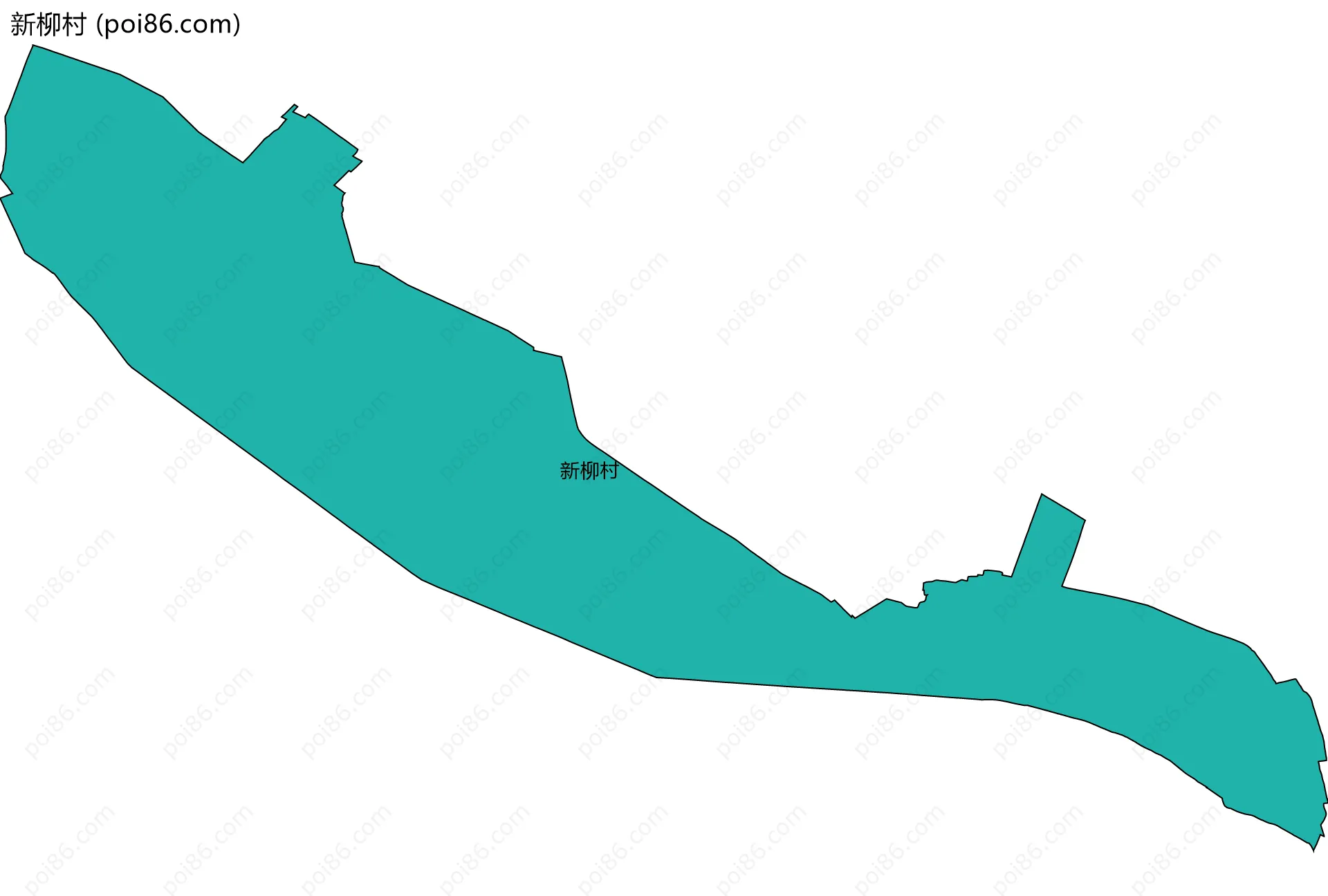 新柳村边界地图