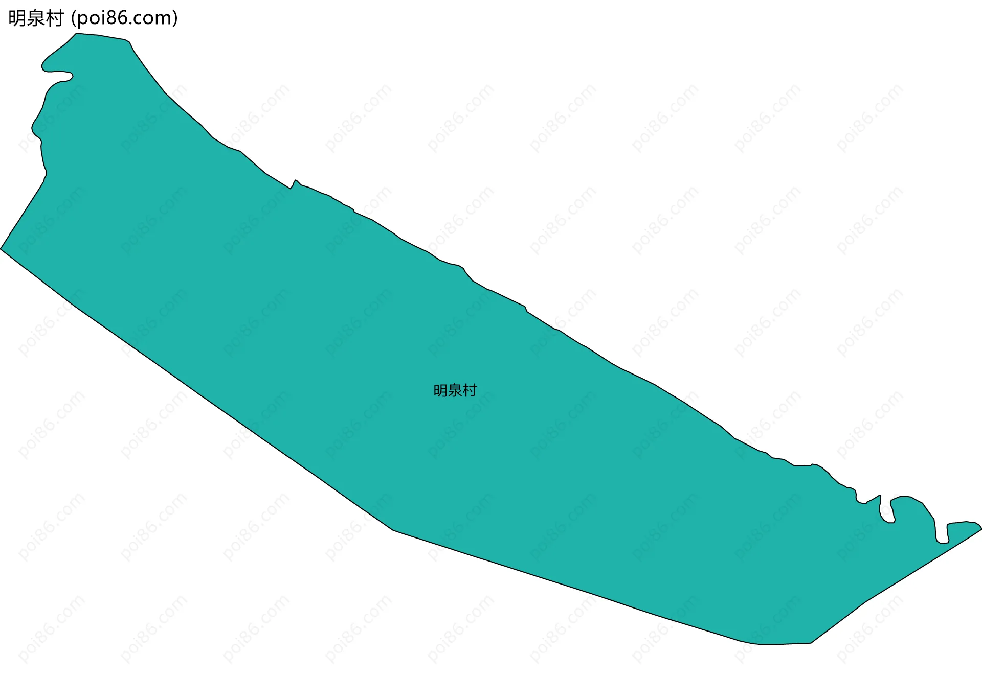 明泉村边界地图