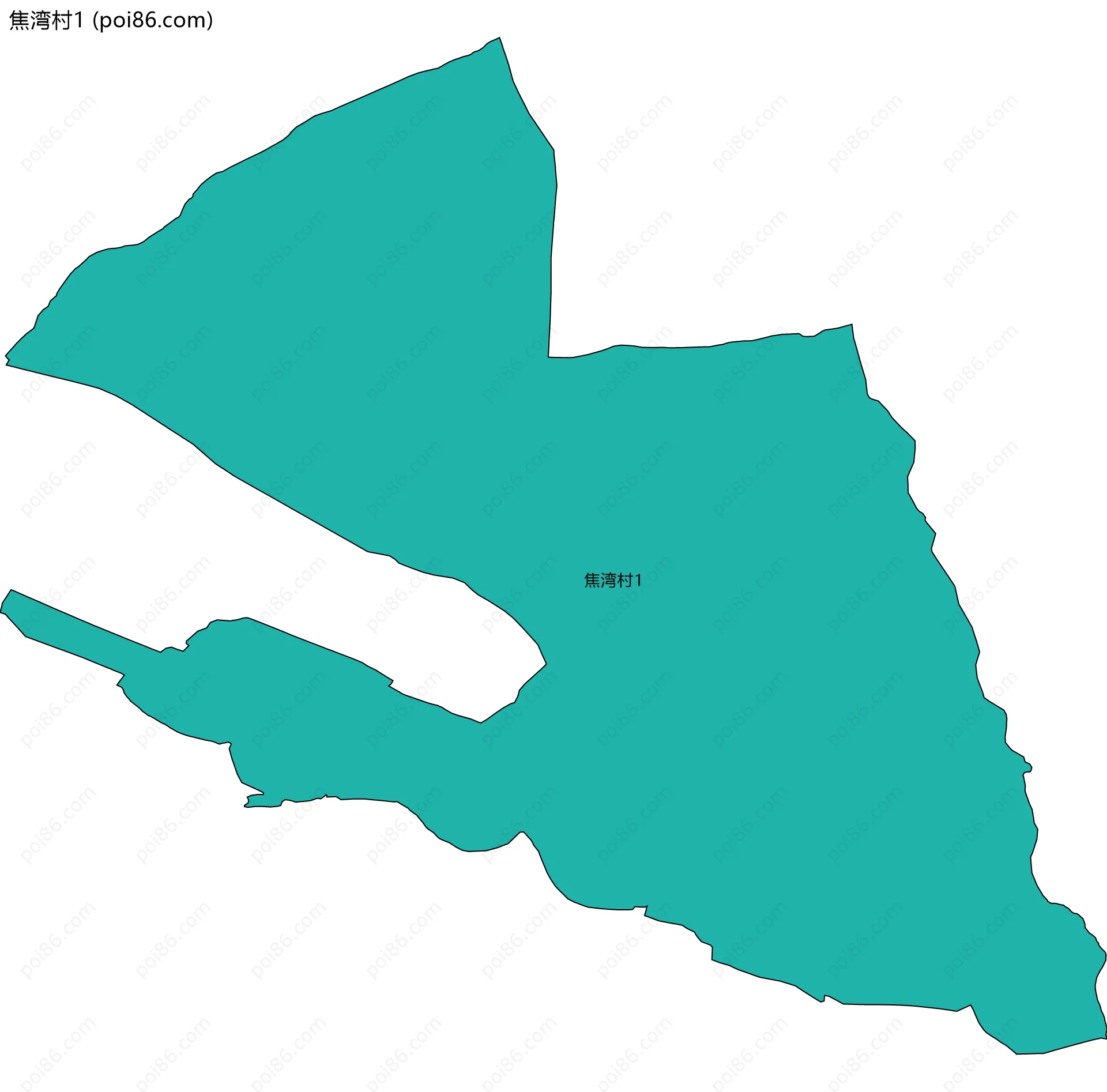 焦湾村1边界地图