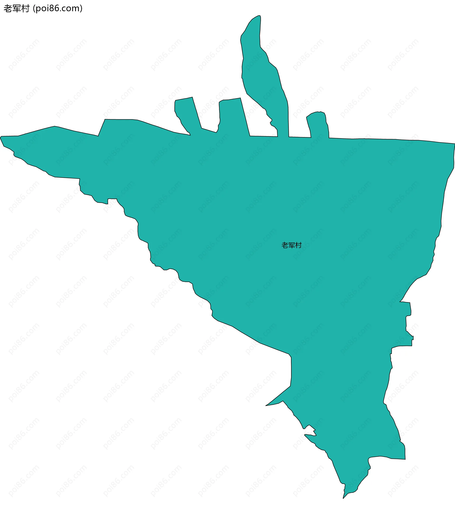 老军村边界地图