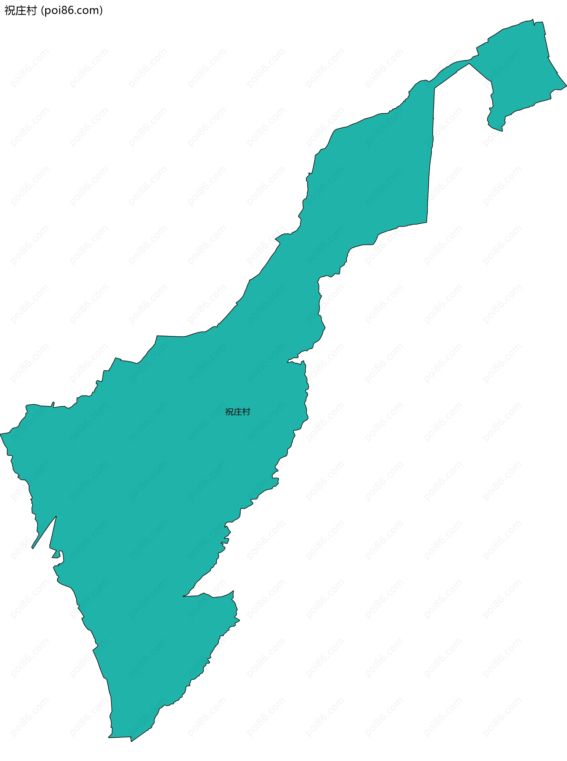 祝庄村边界地图