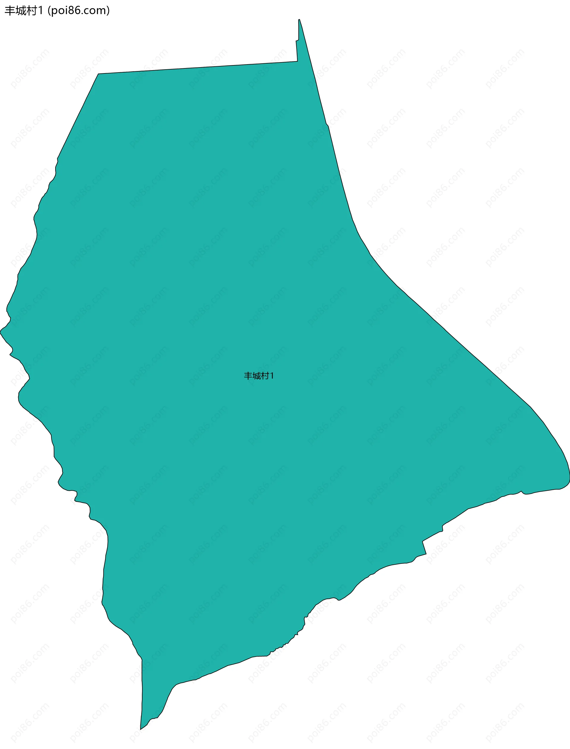 丰城村1边界地图