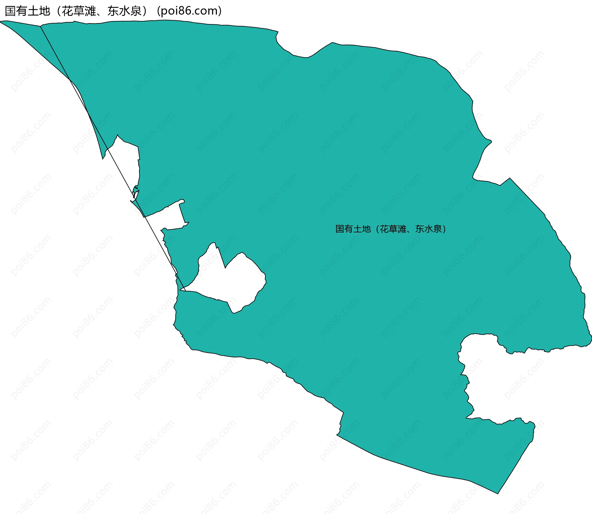 国有土地（花草滩、东水泉）边界地图