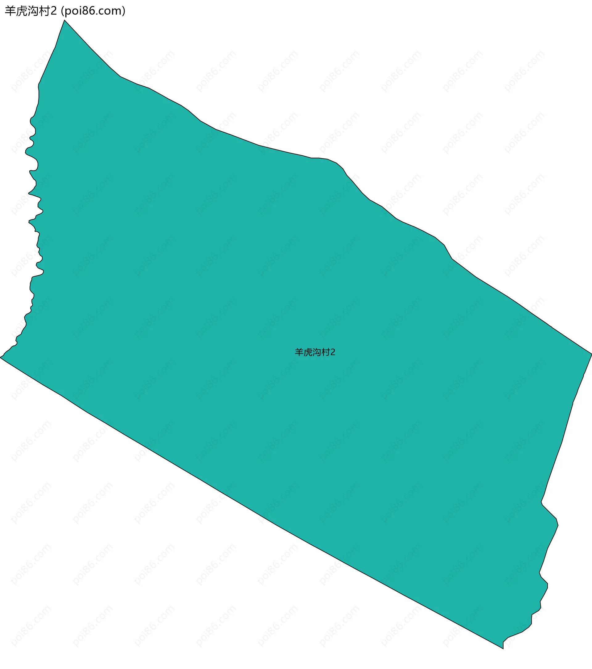 羊虎沟村2边界地图
