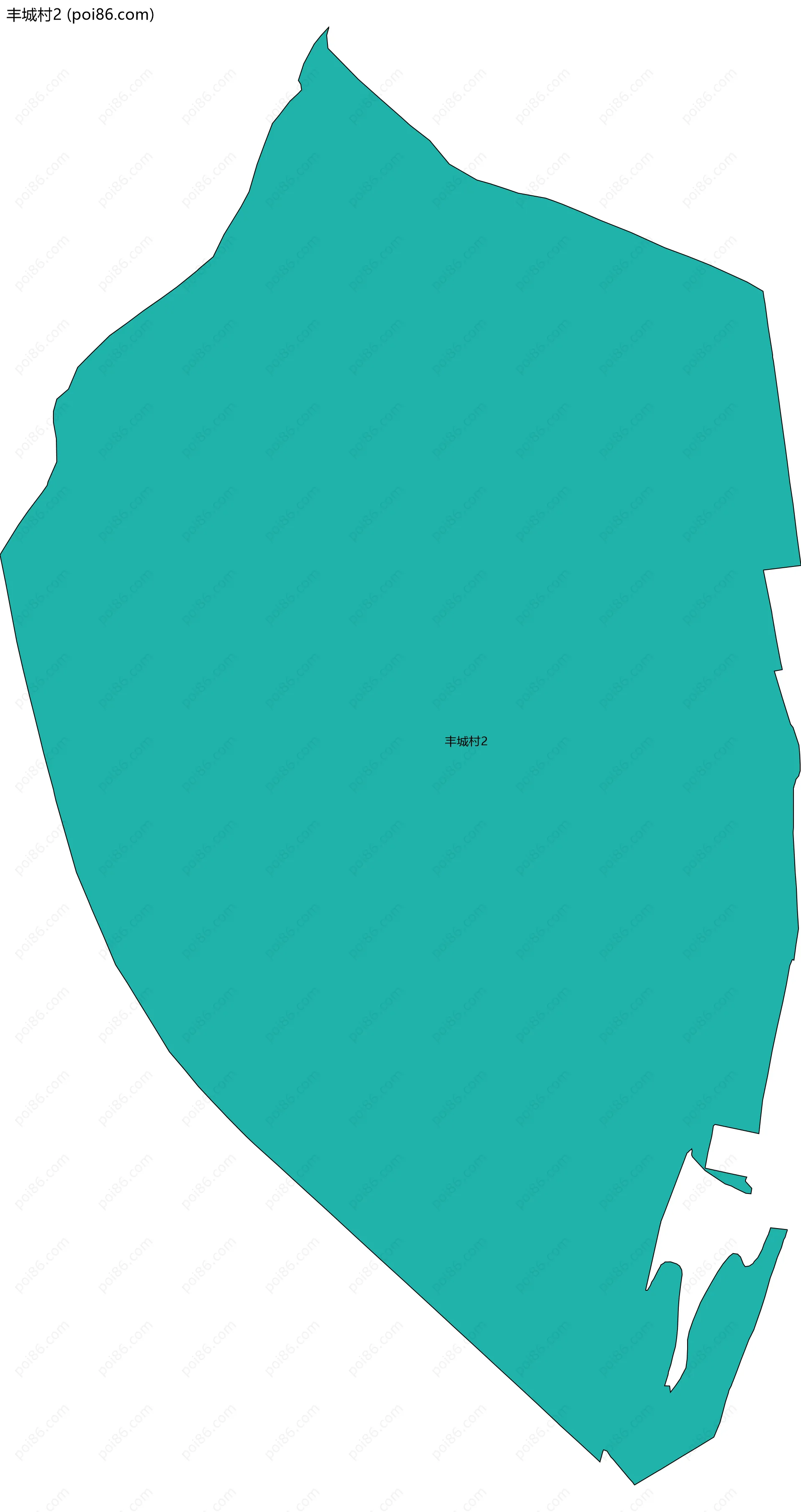 丰城村2边界地图