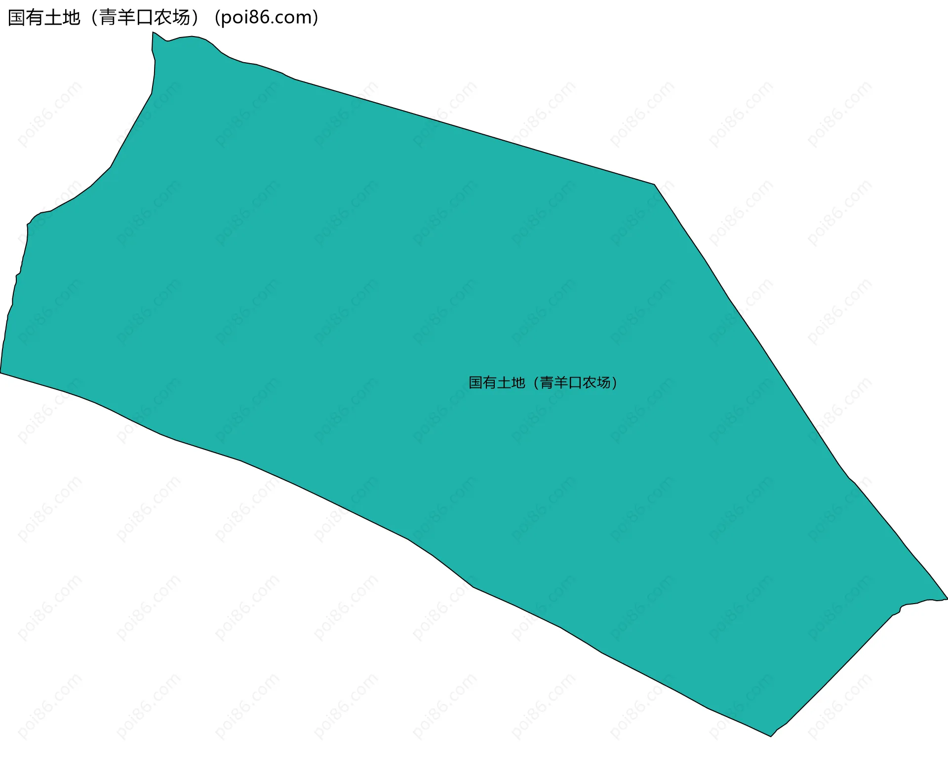 国有土地（青羊口农场）边界地图