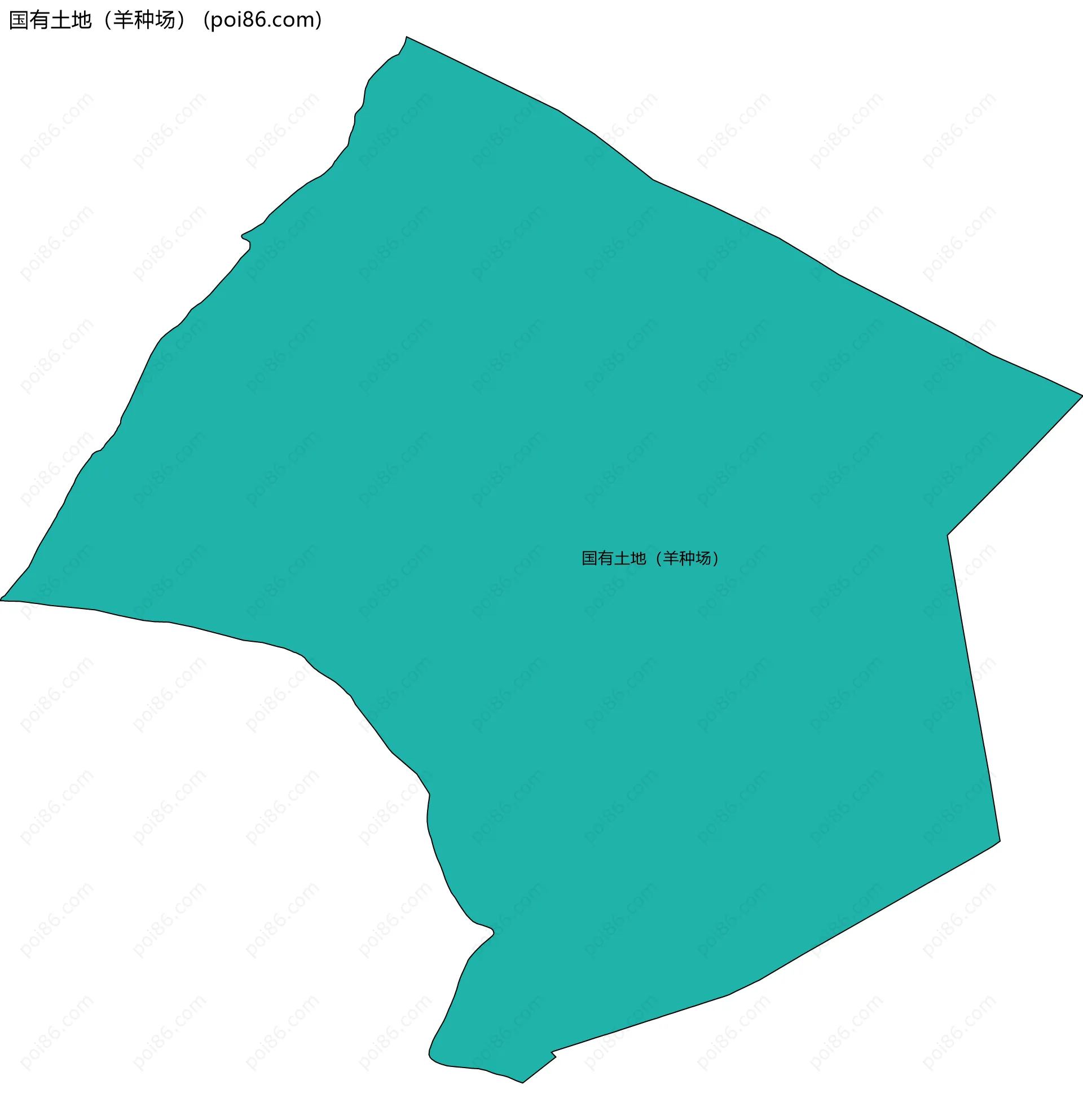 国有土地（羊种场）边界地图