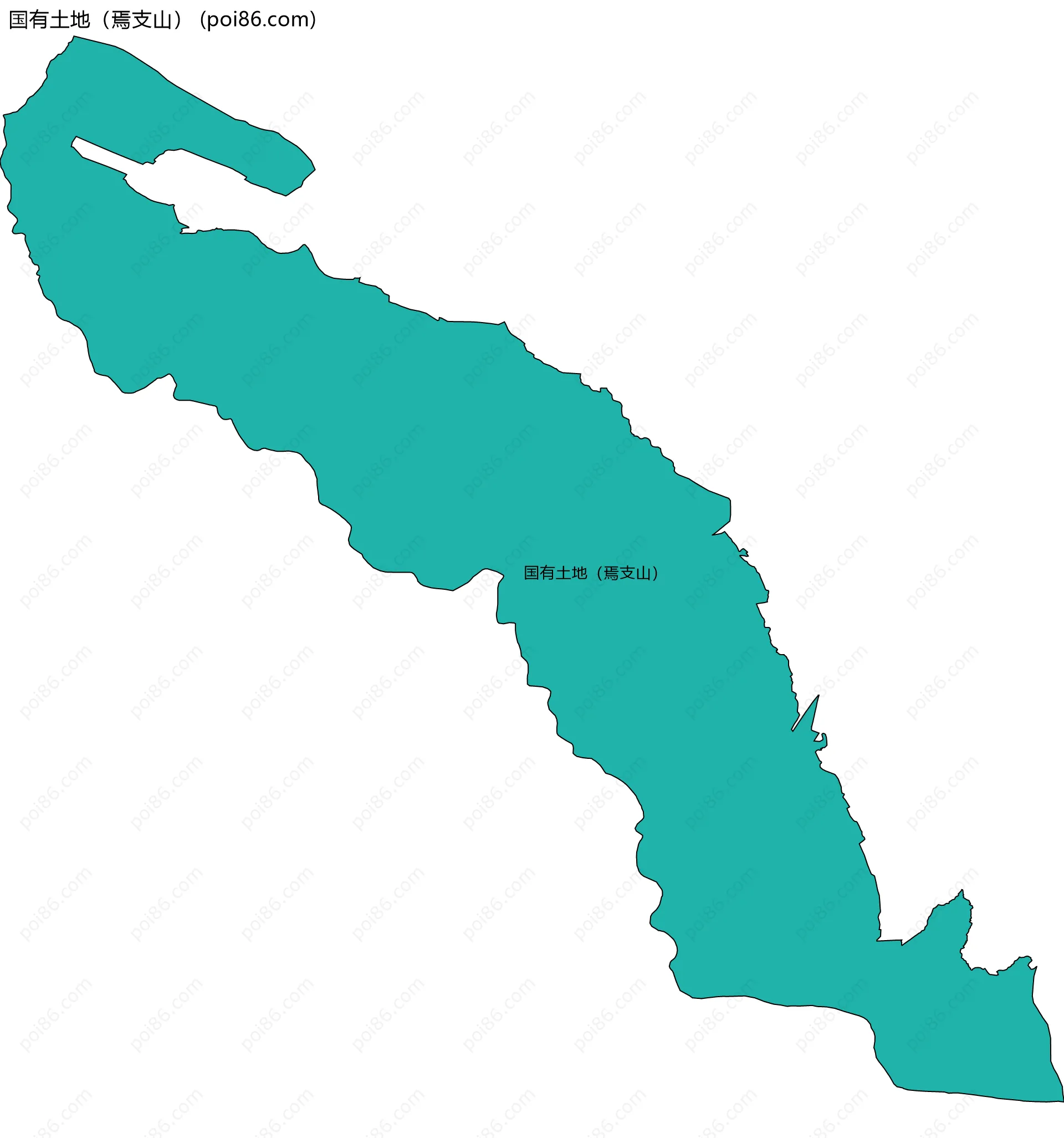 国有土地（焉支山）边界地图