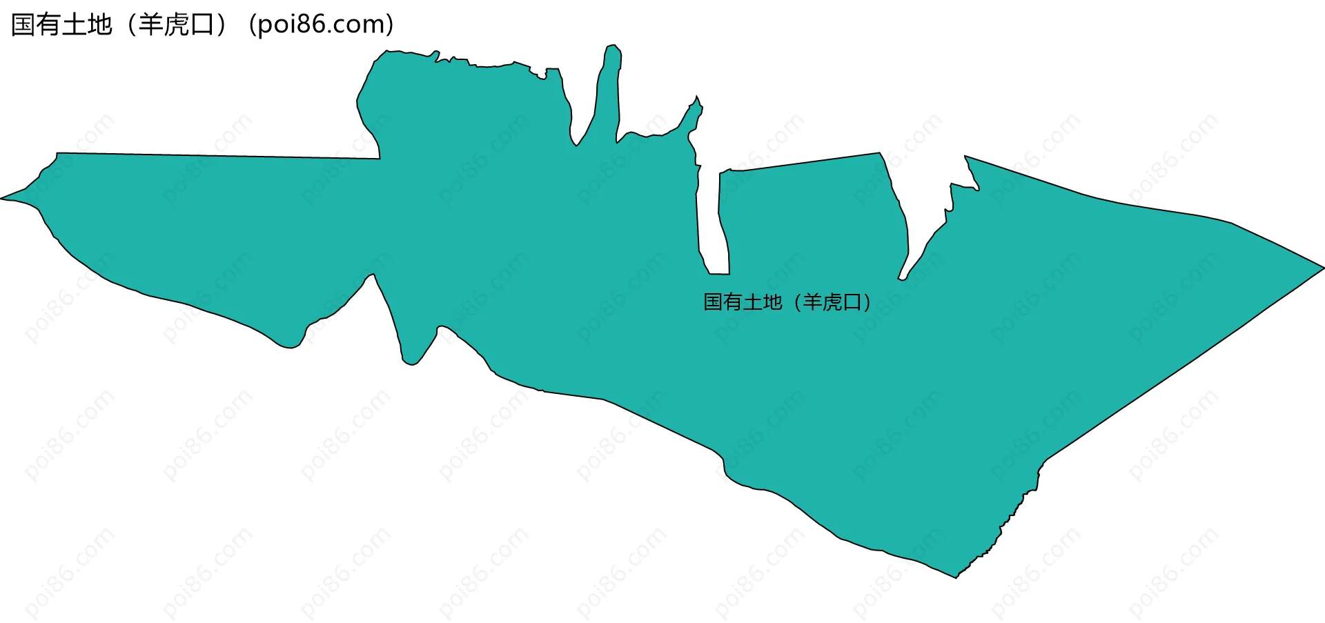 国有土地（羊虎口）边界地图