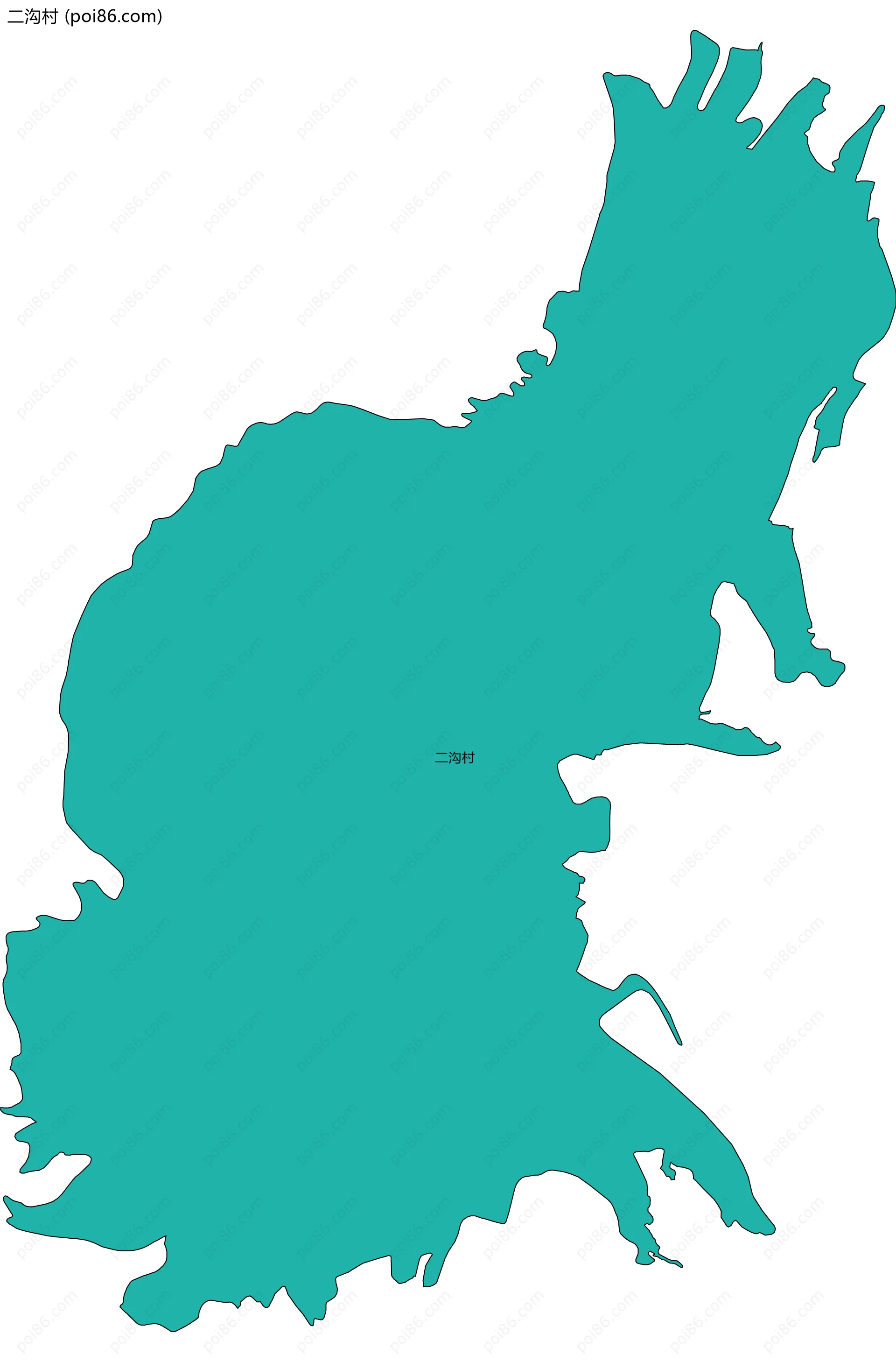 二沟村边界地图