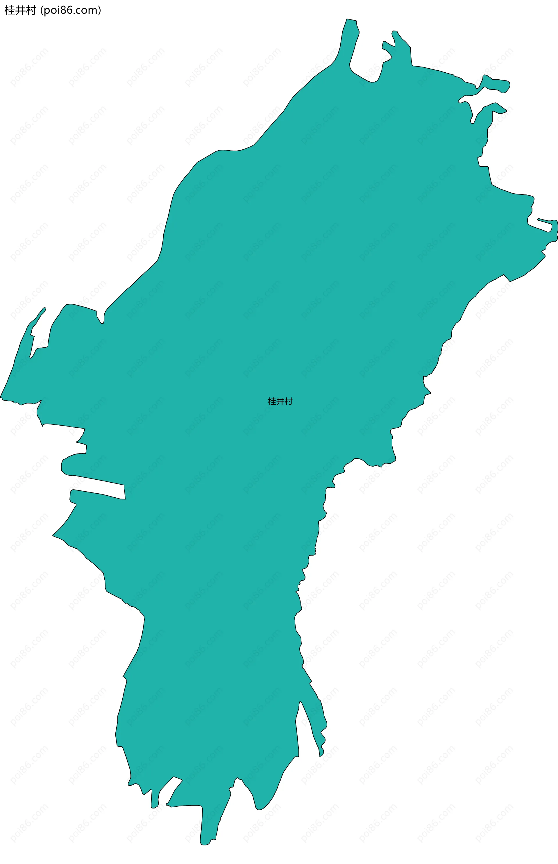 桂井村边界地图