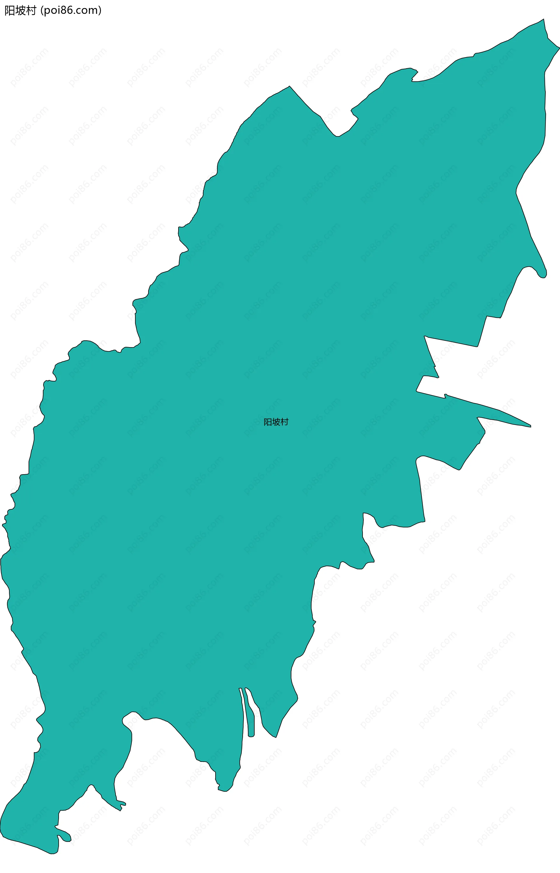 阳坡村边界地图