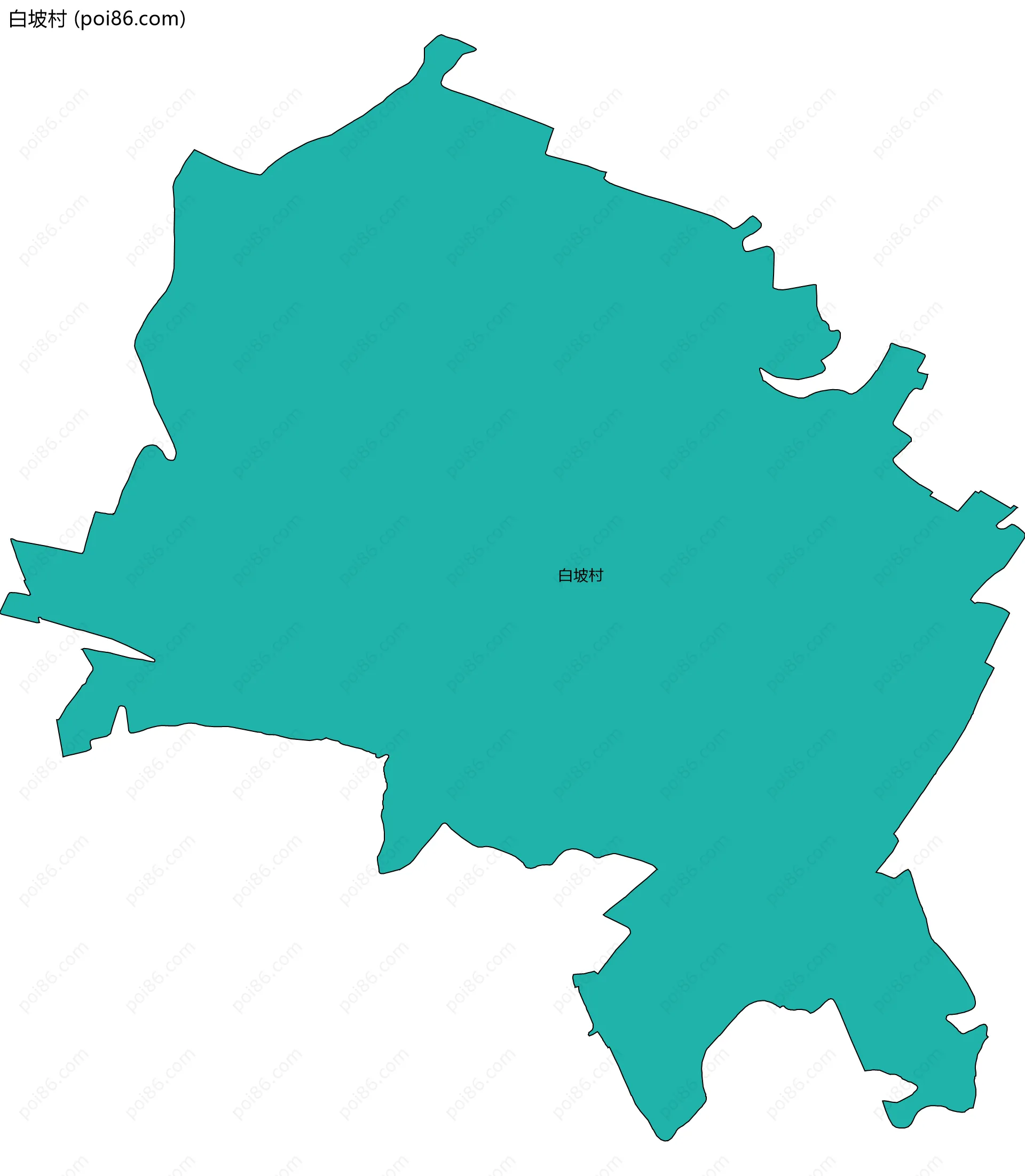 白坡村边界地图